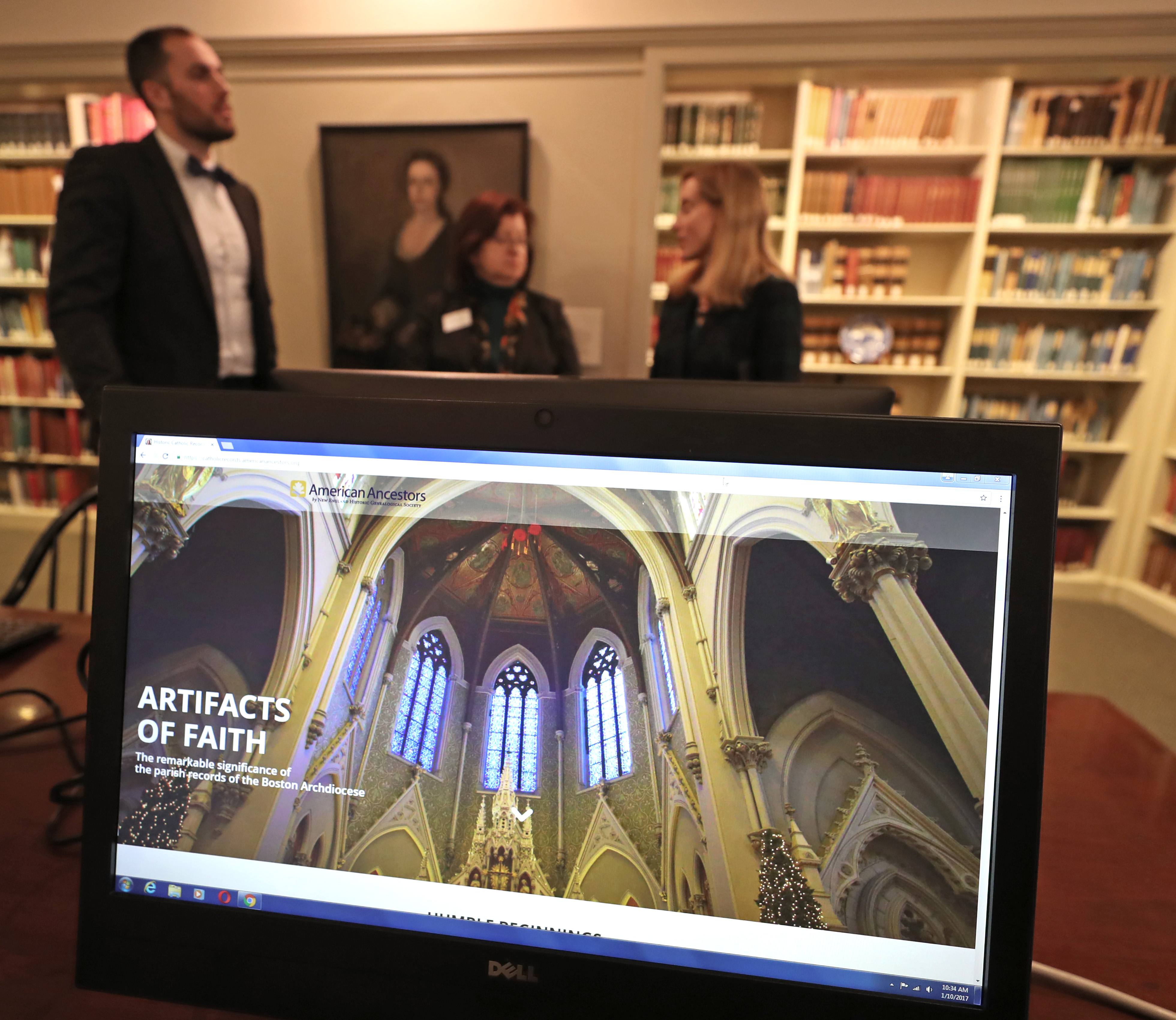 A computer website can now be used to look up some personal and historical documents from Boston area parishes.