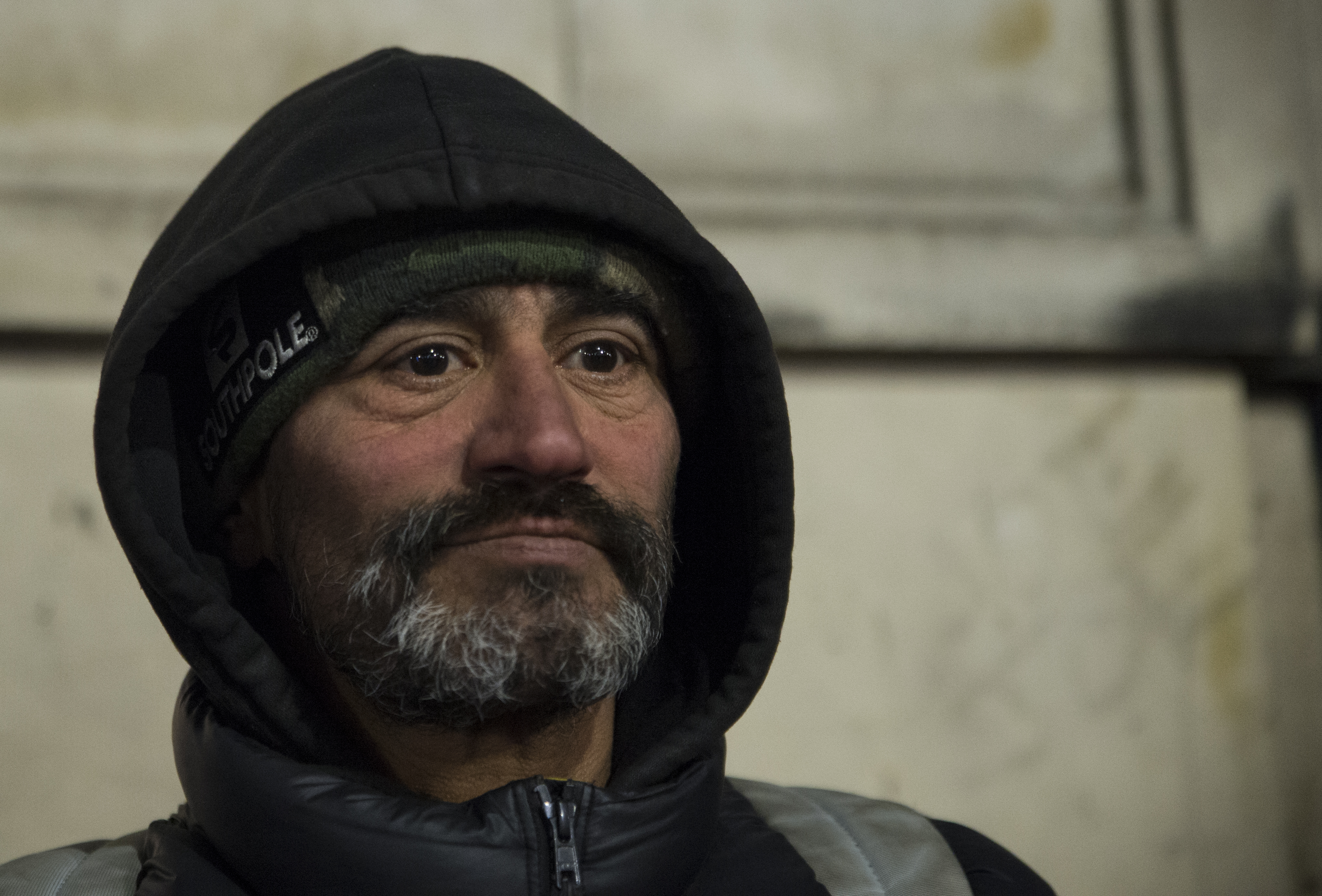Jose Ortega, 53, posed for a portrait during the 2020 Homeless Census. He has been homeless on and off since 2006.
