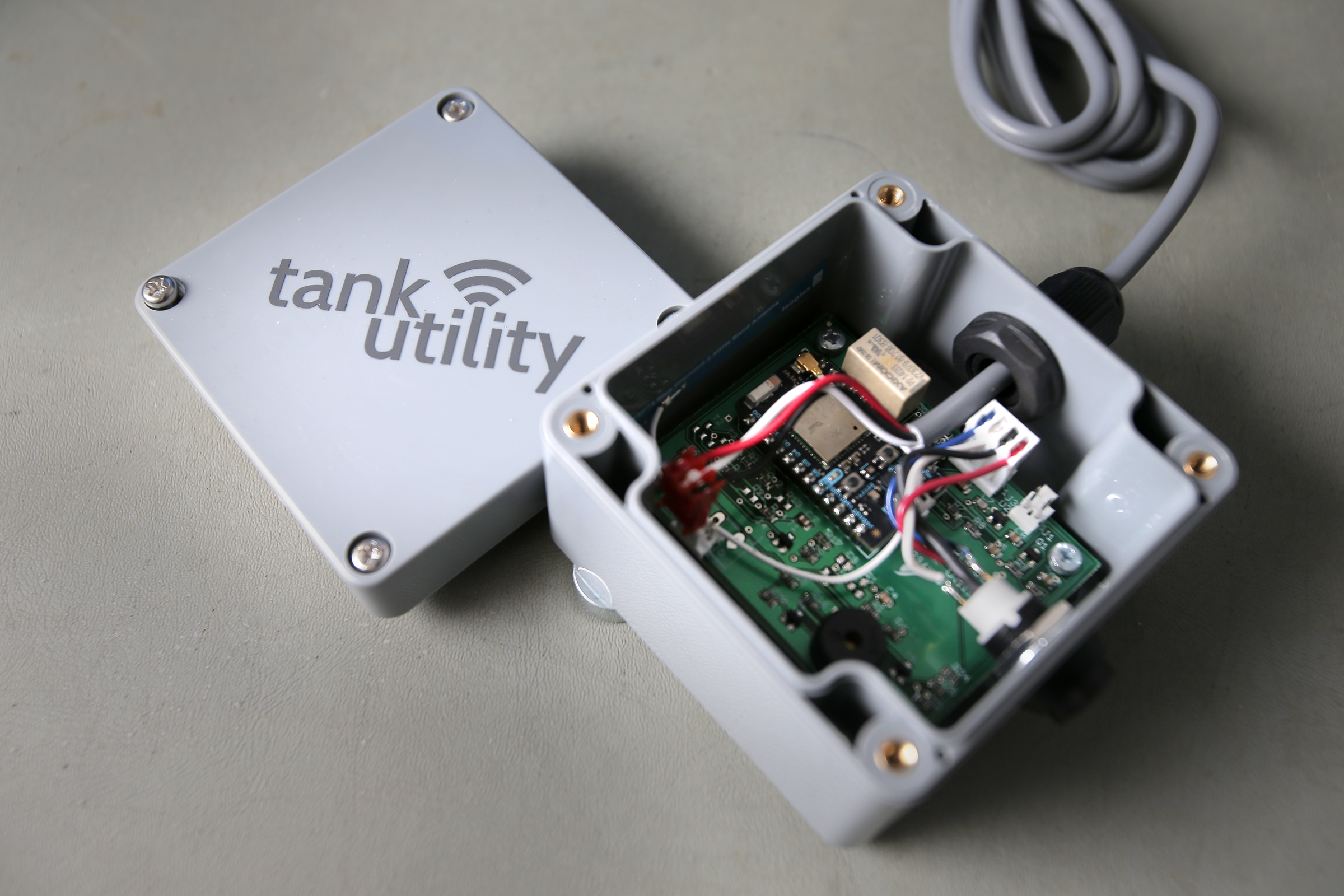 A Tank Utility product, after final assemly. The cover is removed to show internal components.