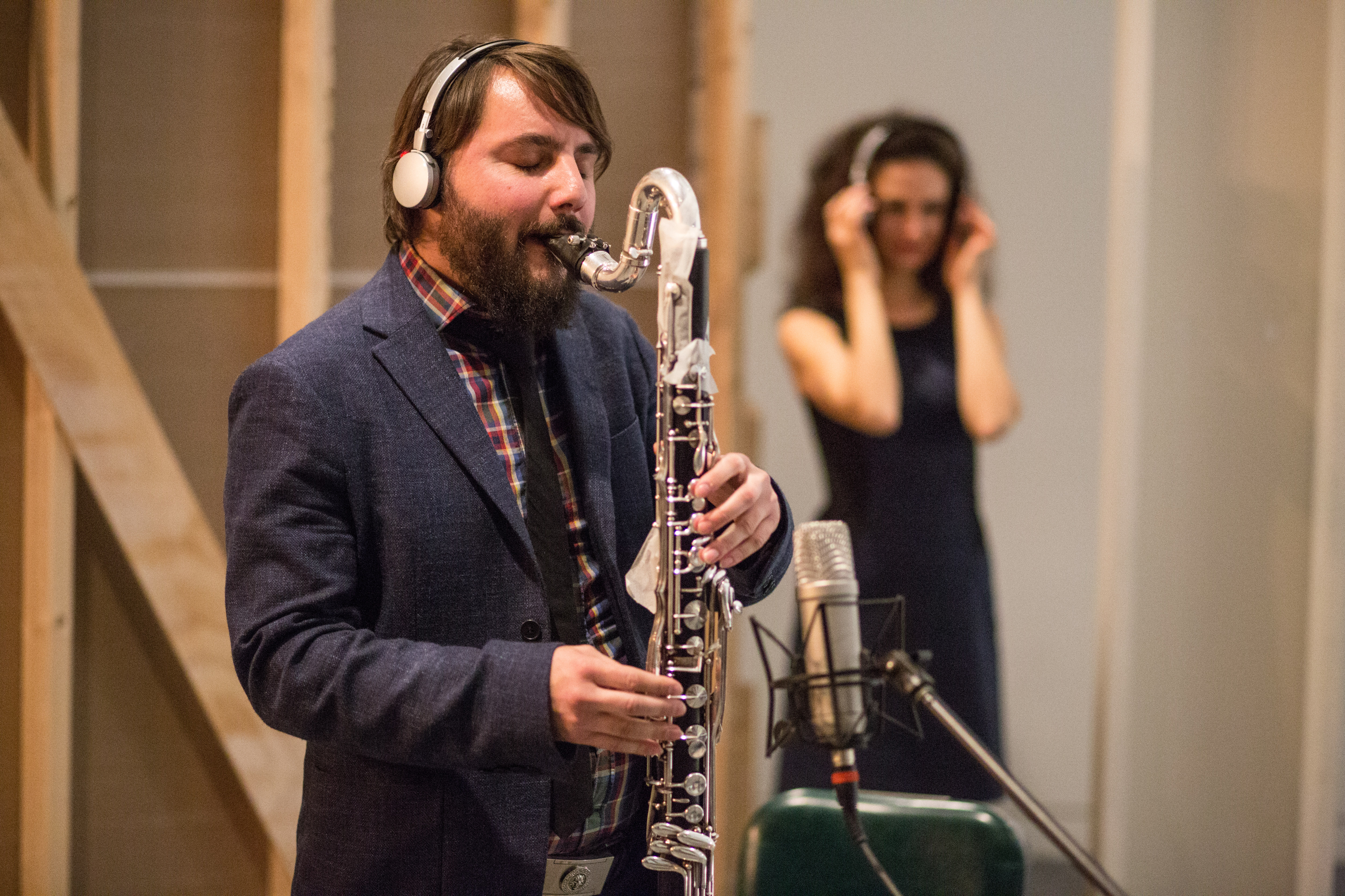 Vasko Duvoski, bass clarinetist, of ECCE Ensemble.