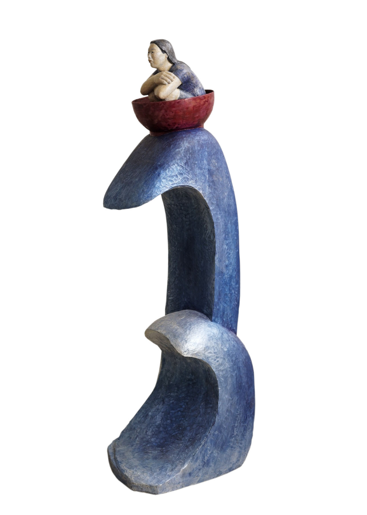 “Paul Klee” by Eve Harris (above), “Carried” (right) by Sachiko Akiyama, at the Concord Art Association.
