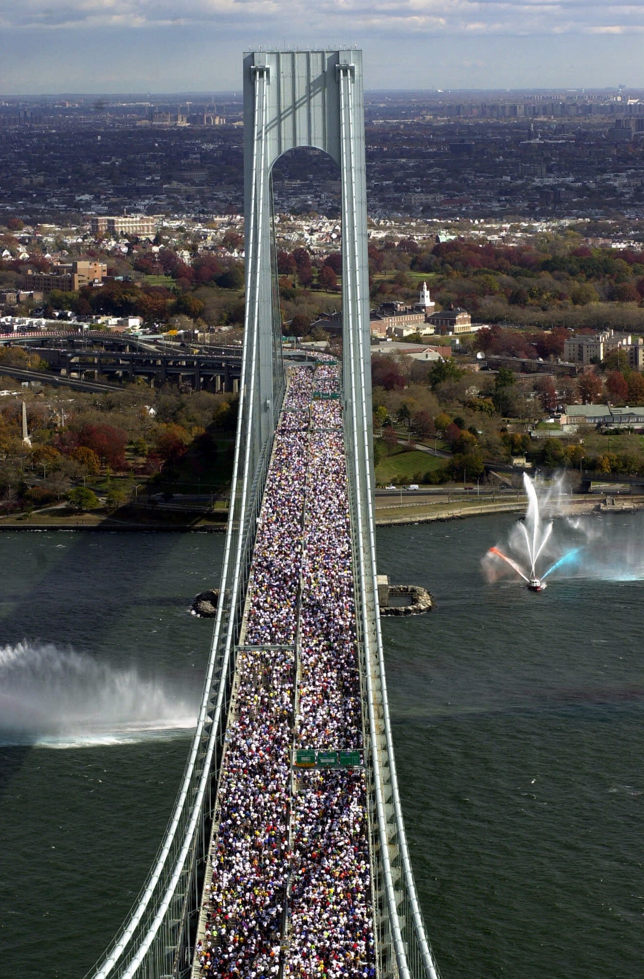 The Verrazano-Narrows Bridge, with its high tolls, connects the island to Brooklyn.