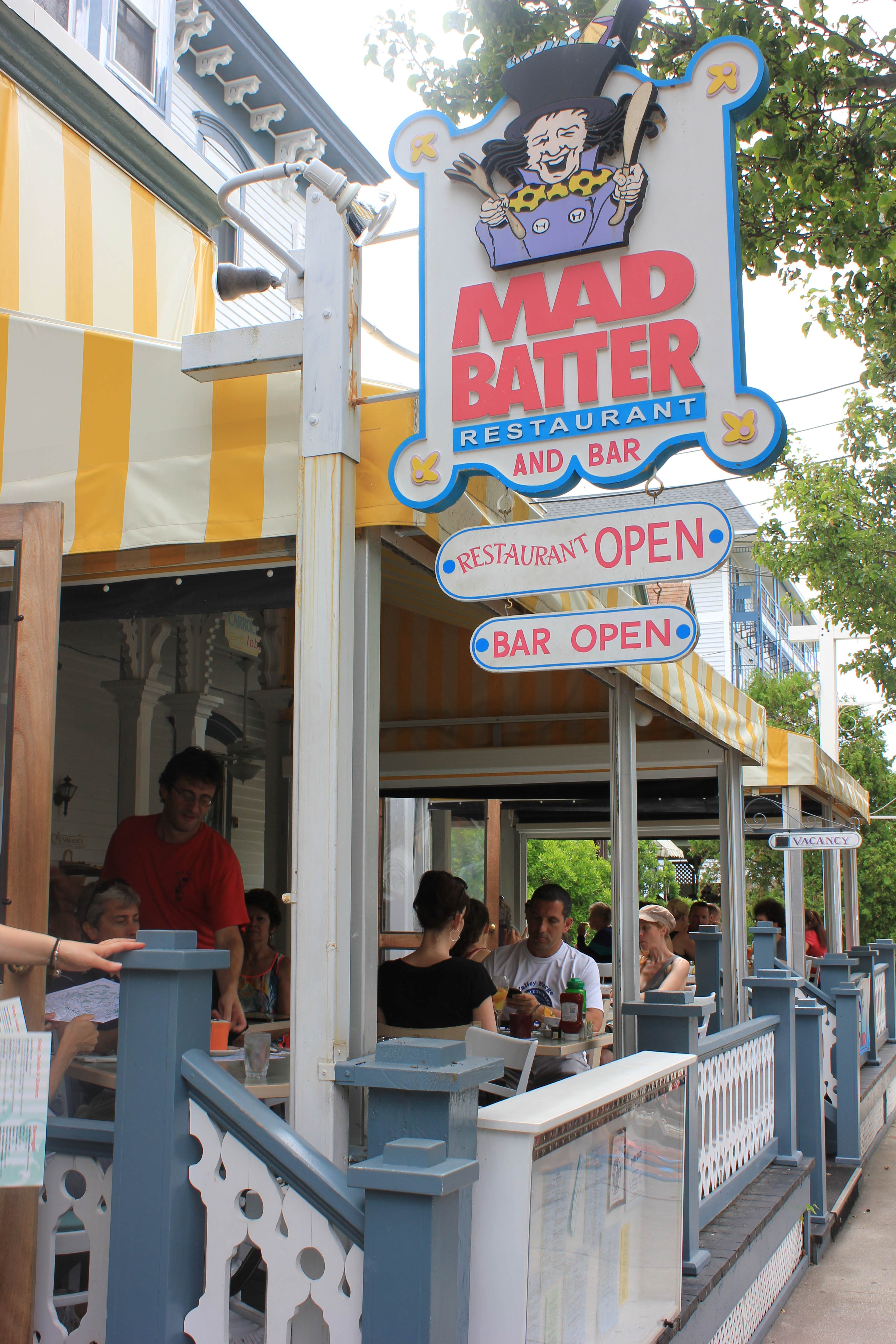 The Mad Batter, attached to the Carroll Villa Hotel, serves hearty breakfasts of waffles and more.