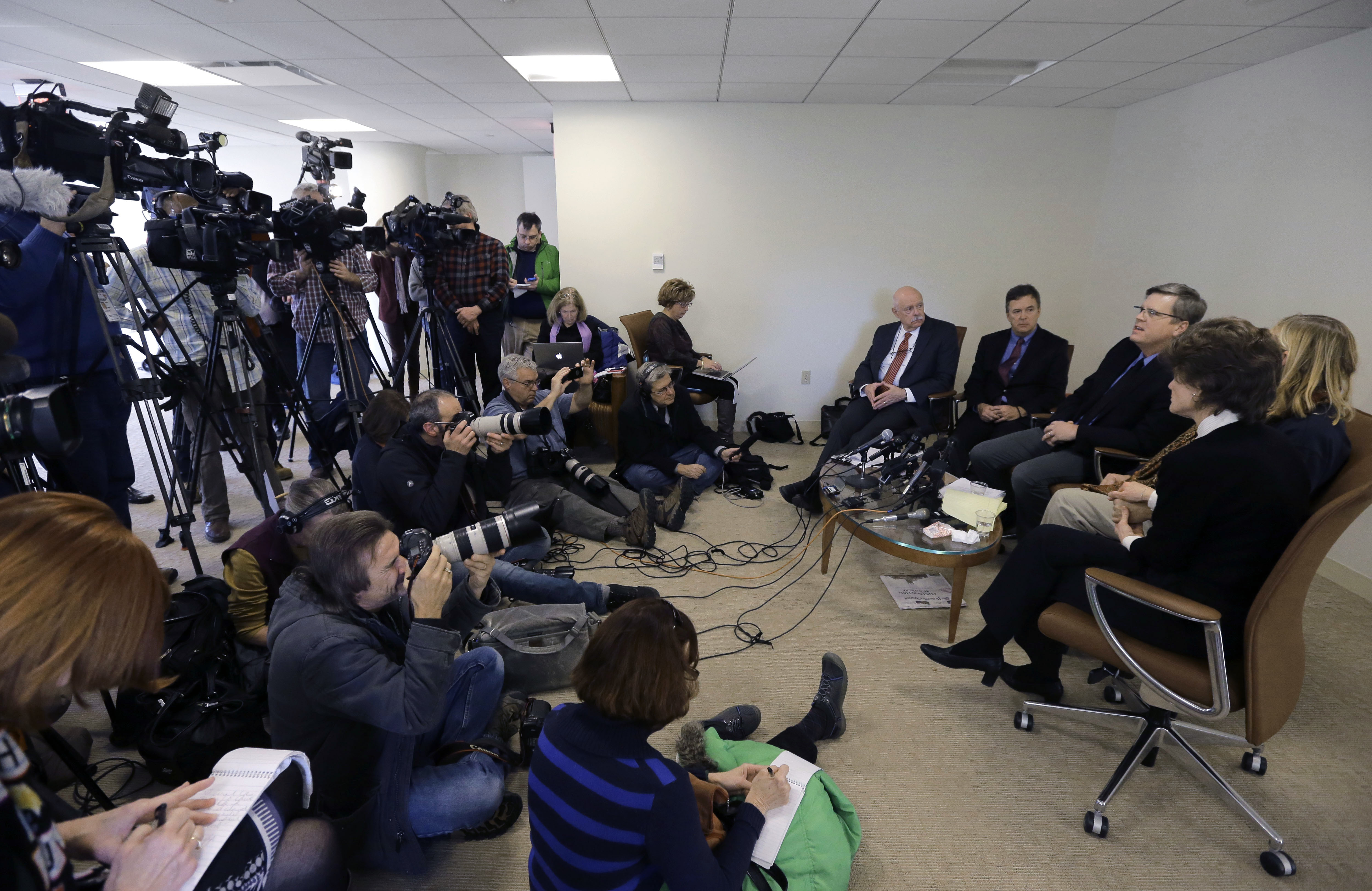 At an emotional press conference in January, former students at St. George’s and their lawyers demanded an independent investigation into sexual abuse at the school. Martin F. Murphy was appointed to lead the investigation later that month.