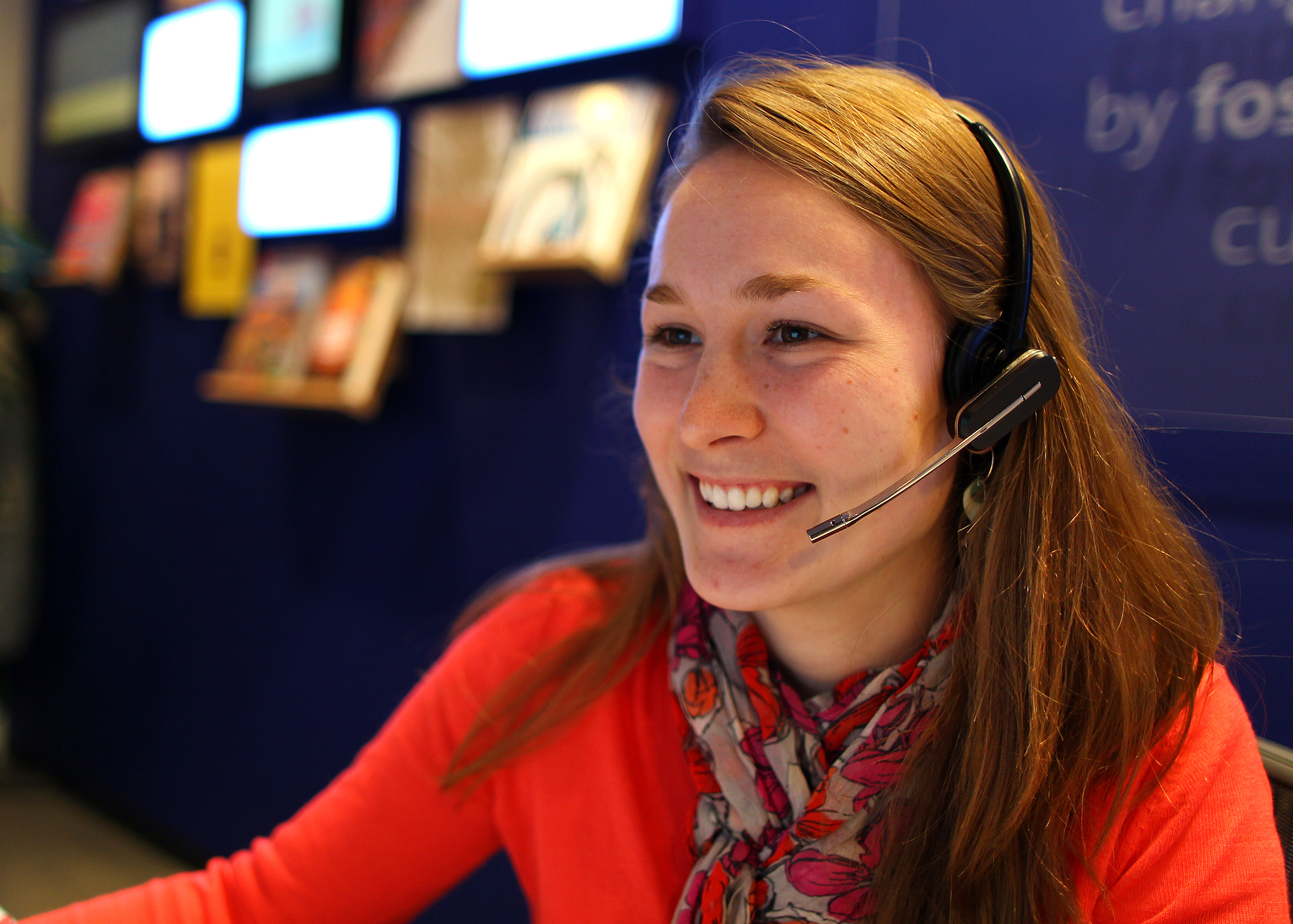 Hillary Creedon is not a receptionist. she’s the director of first impressions for Houghton Mifflin Harcourt.