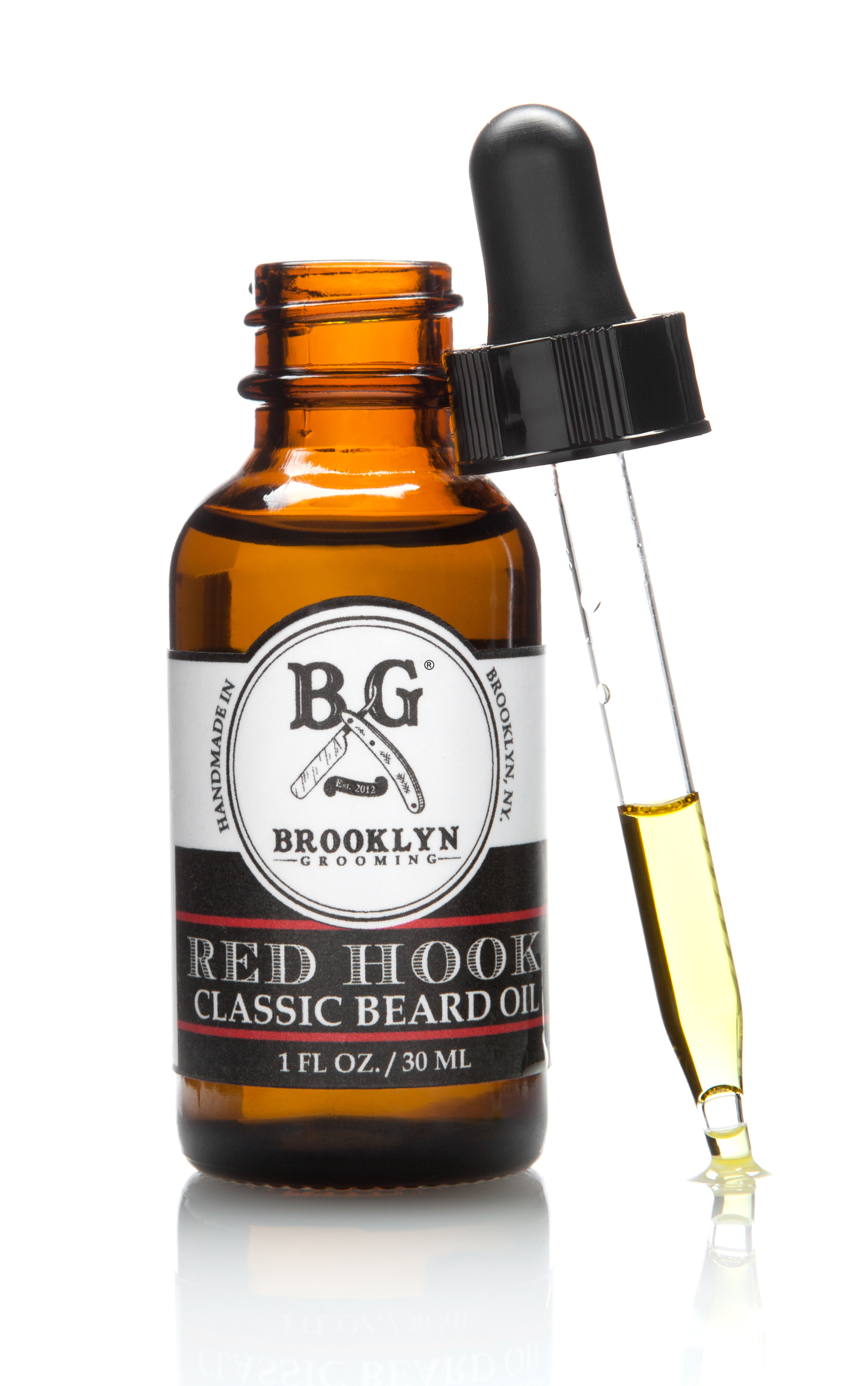 ShoppingWith/GiftGuide- âRed Hookâ beard oil by Brooklyn Grooming, $ at Carmelo Clothing Company, 606 Centre Street, Jamaica Plain. (handout)