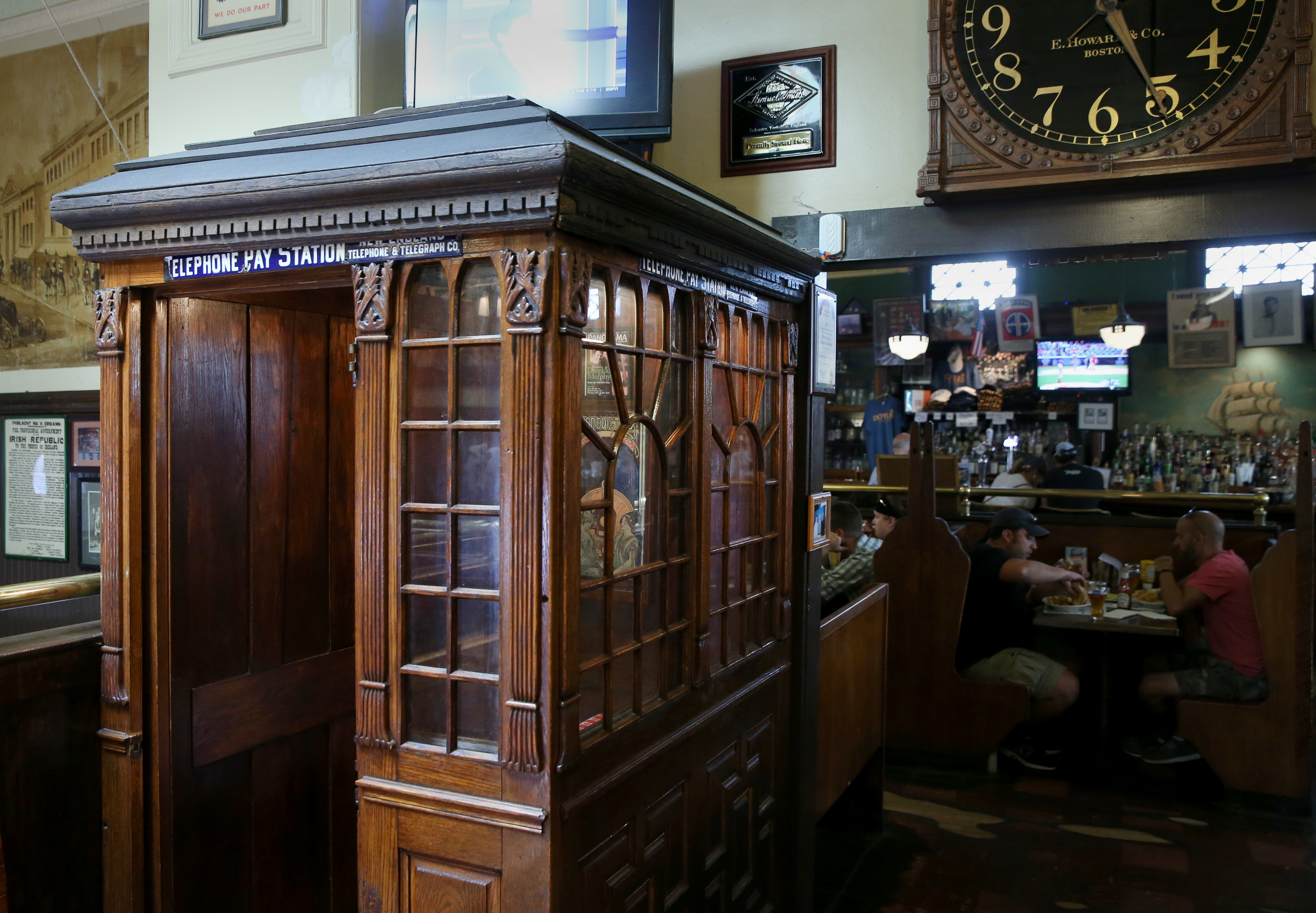 A telephone booth from 1882 at Doyle’s Cafe.