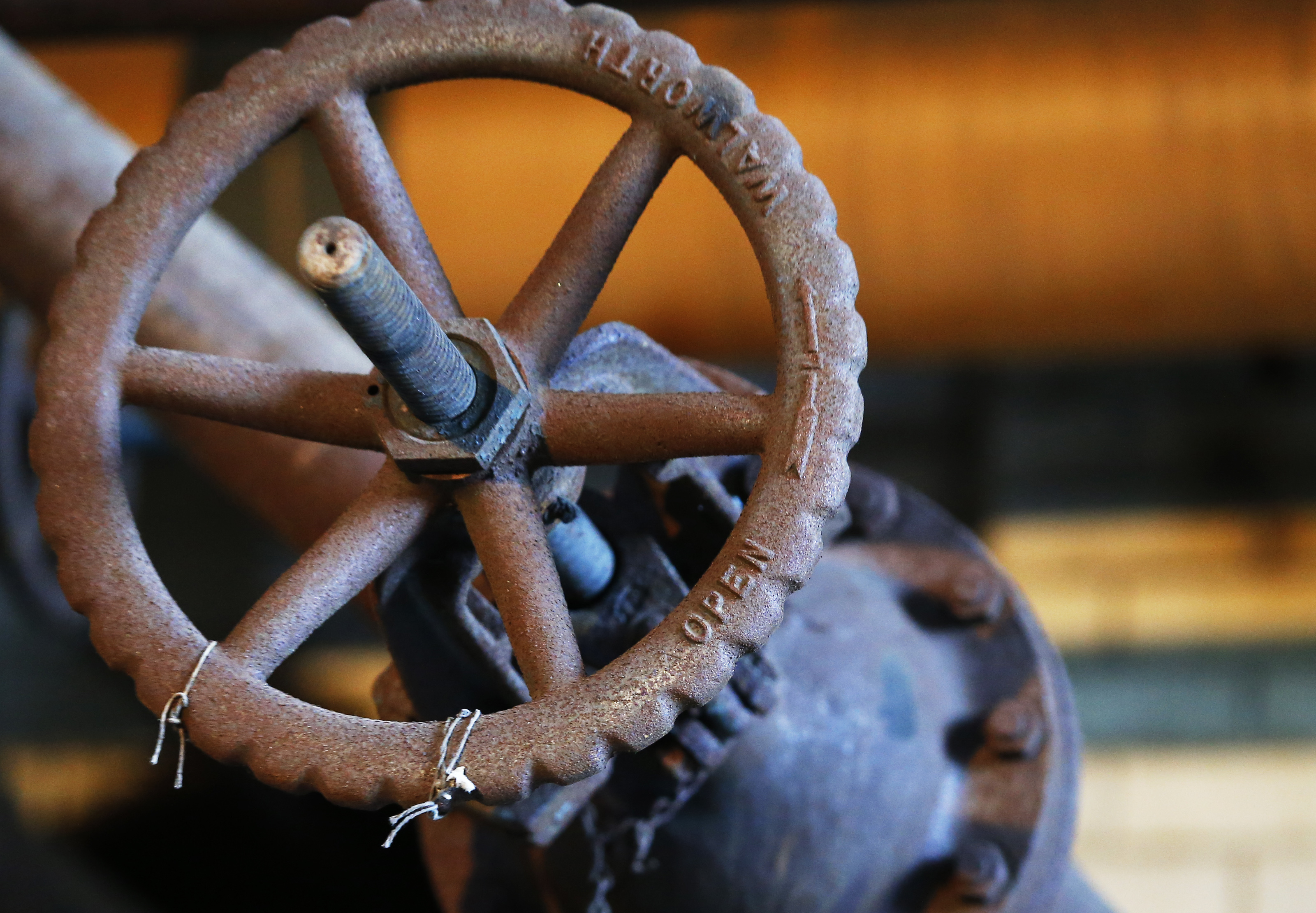 An old valve inside the L Street Power Station.