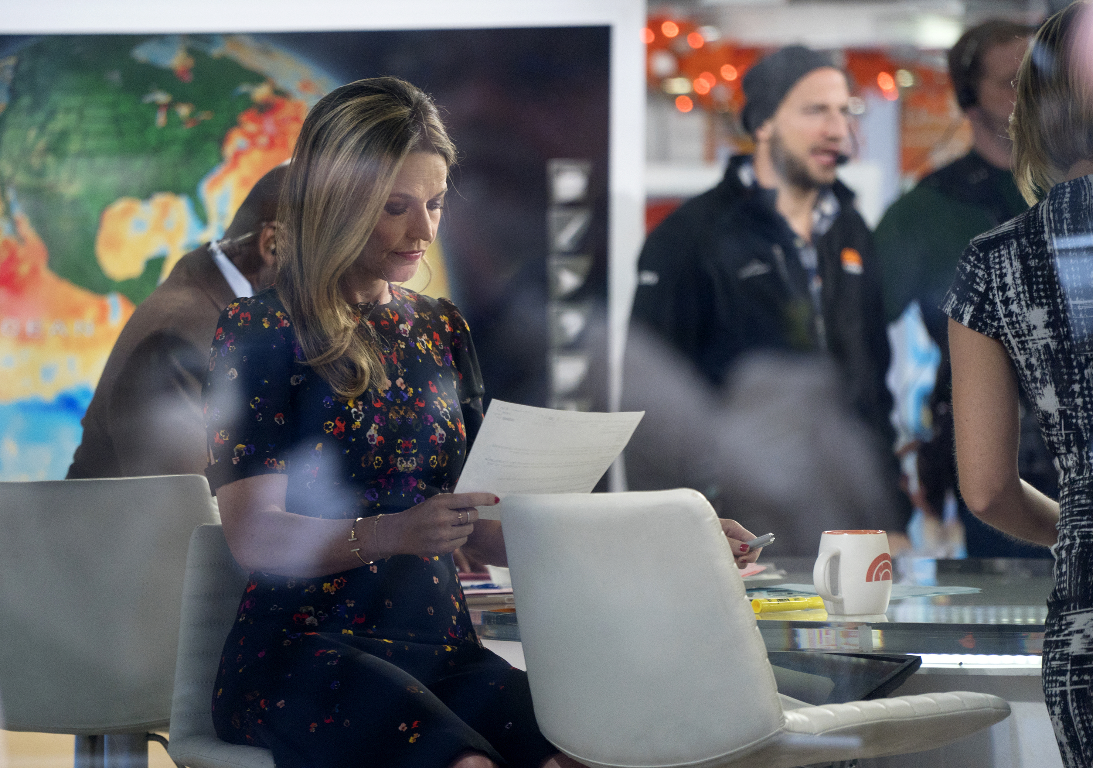 Anchor Savannah Guthrie on the set of the "Today" show Wednesday.