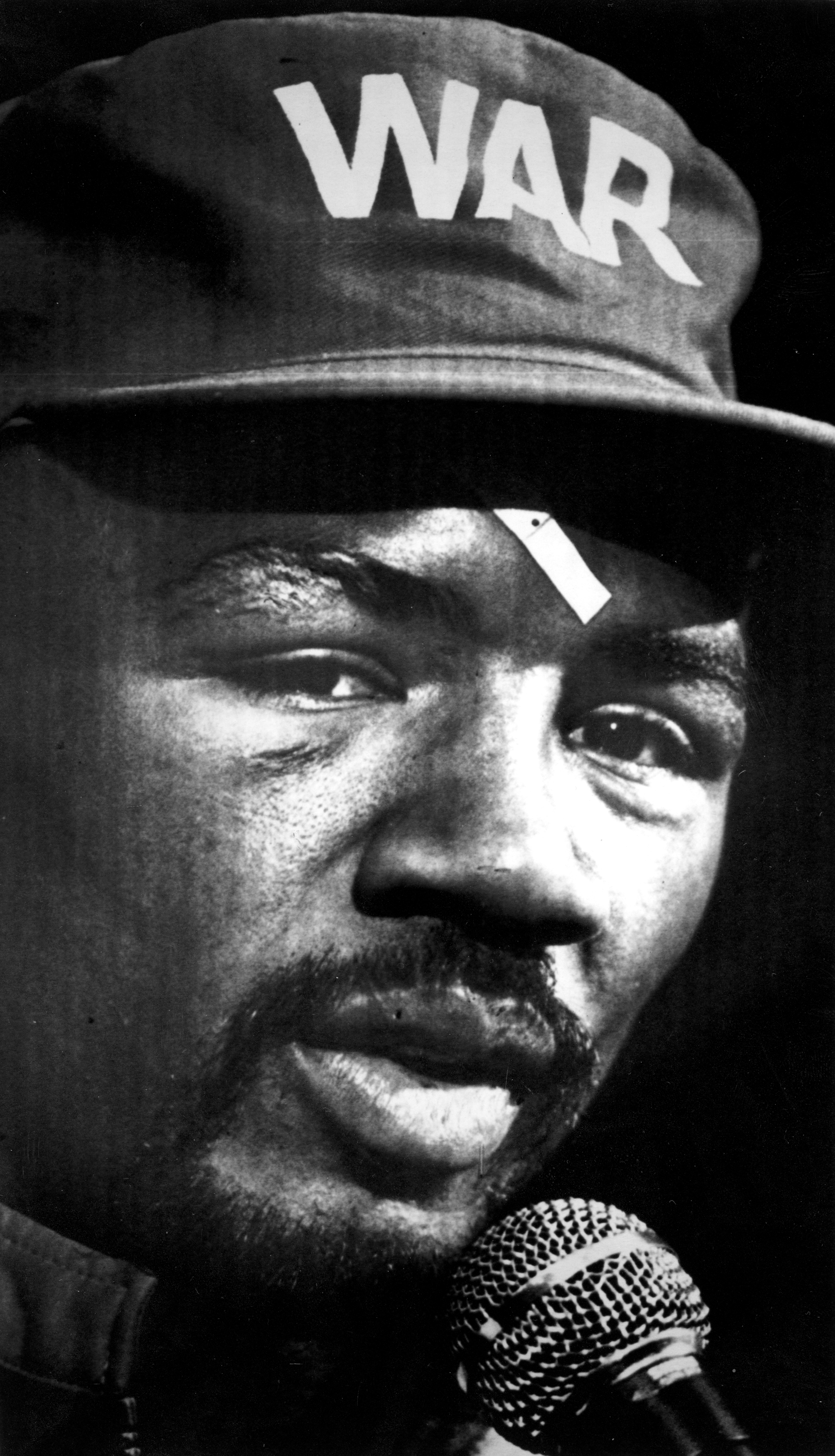 Marvin Hagler had a bandage on the cut on his forehead after the fight.
