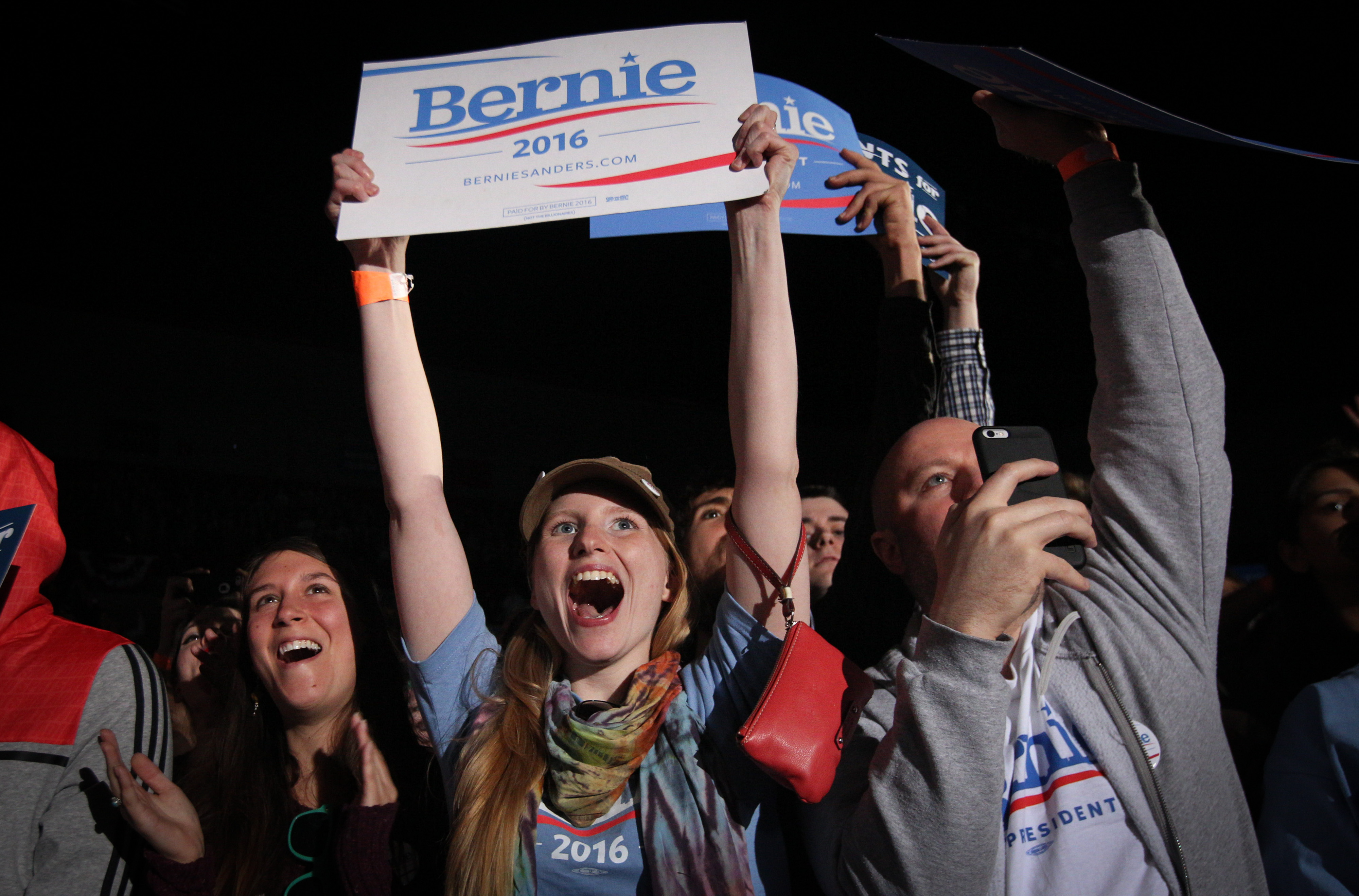 Left-leaning activists have swarmed around Bernie Sanders in the Demcratic primary race for president.