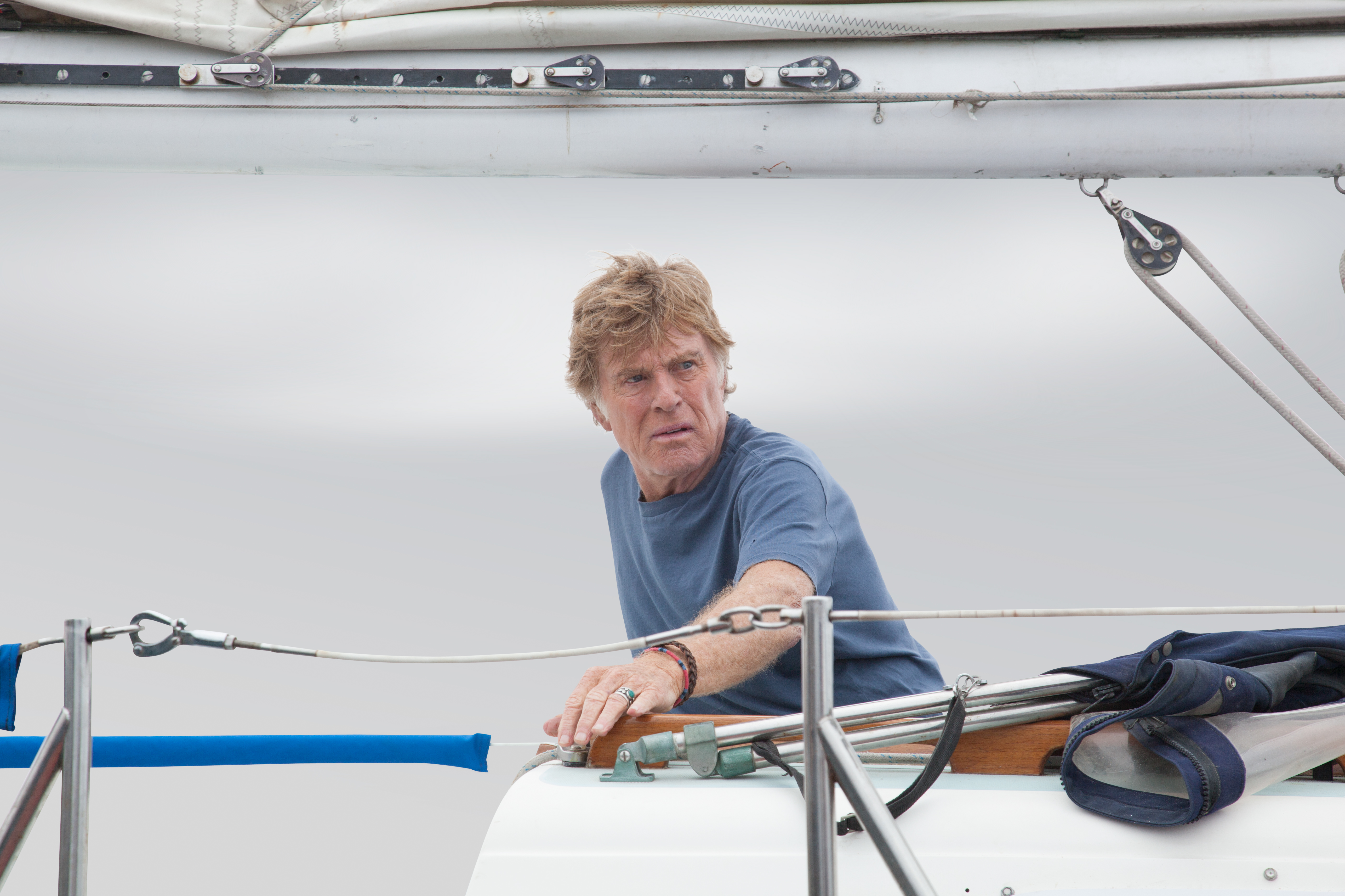 Robert Redford in "ALL IS LOST" a film directed by J.C. Chandor. PHOTO CREDIT: Daniel Daza/Roadside Attractions