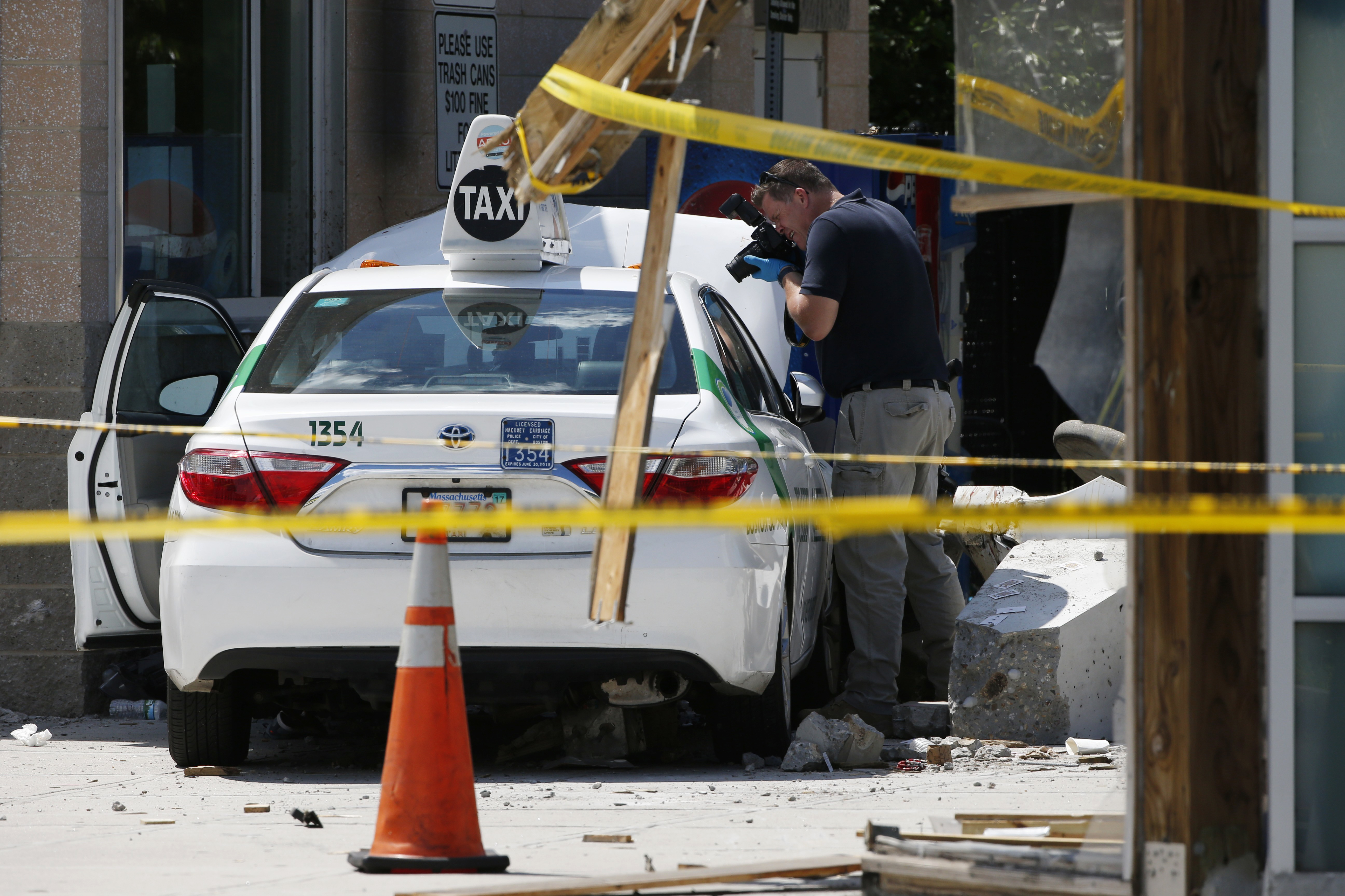 An official photographed the scene.