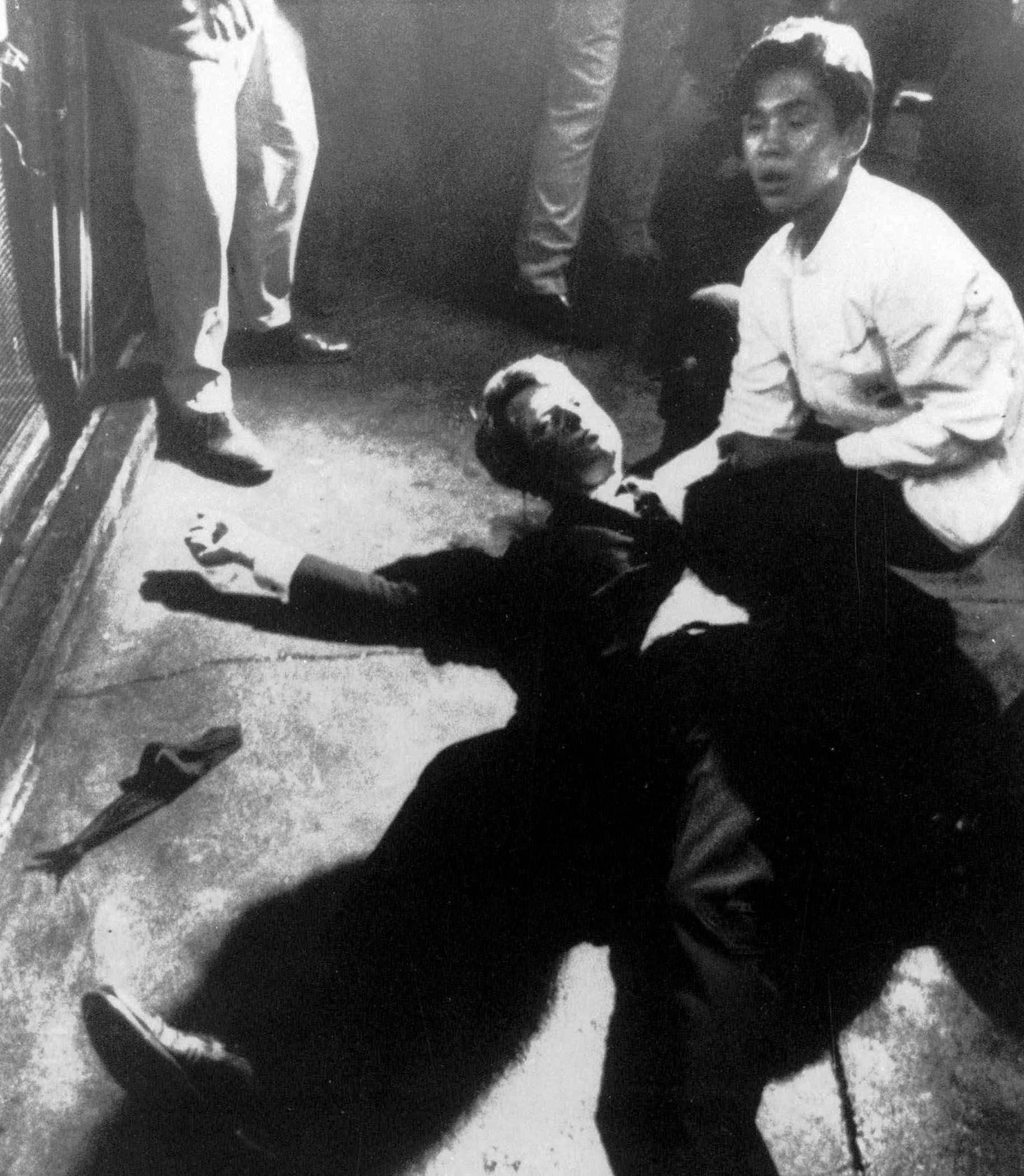 Senator Robert Kennedy moments after he was shot June 5, 1968.