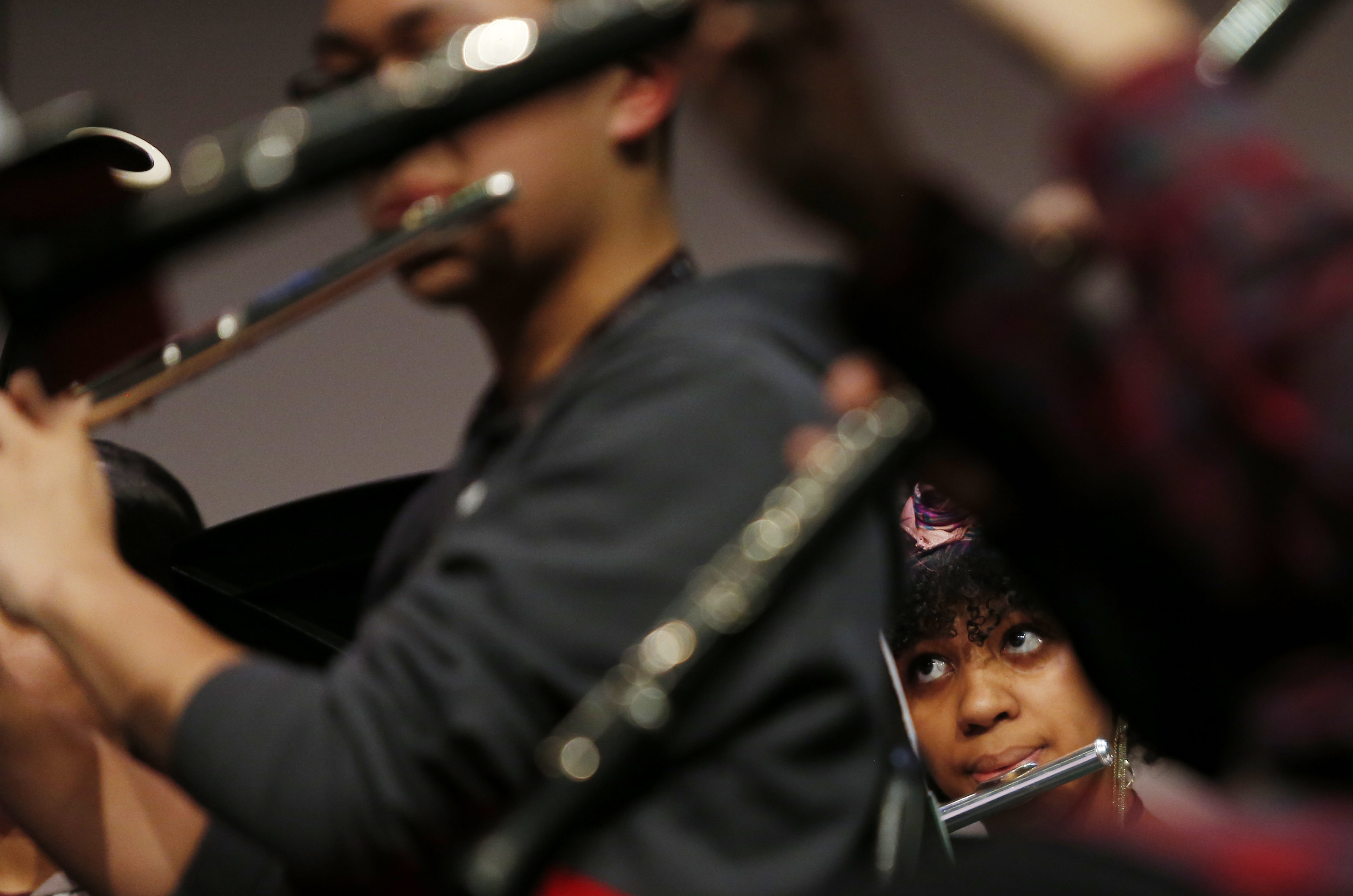 Zedahlina Alayon, a sophomore, played flute on the piece.