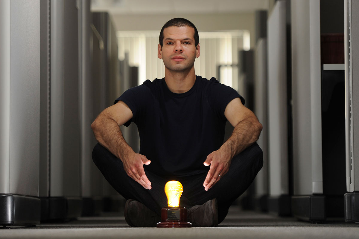 Andre Kurs is cofounder of a Watertown start-up developing a technology to transmit electricity without wires — wireless power.