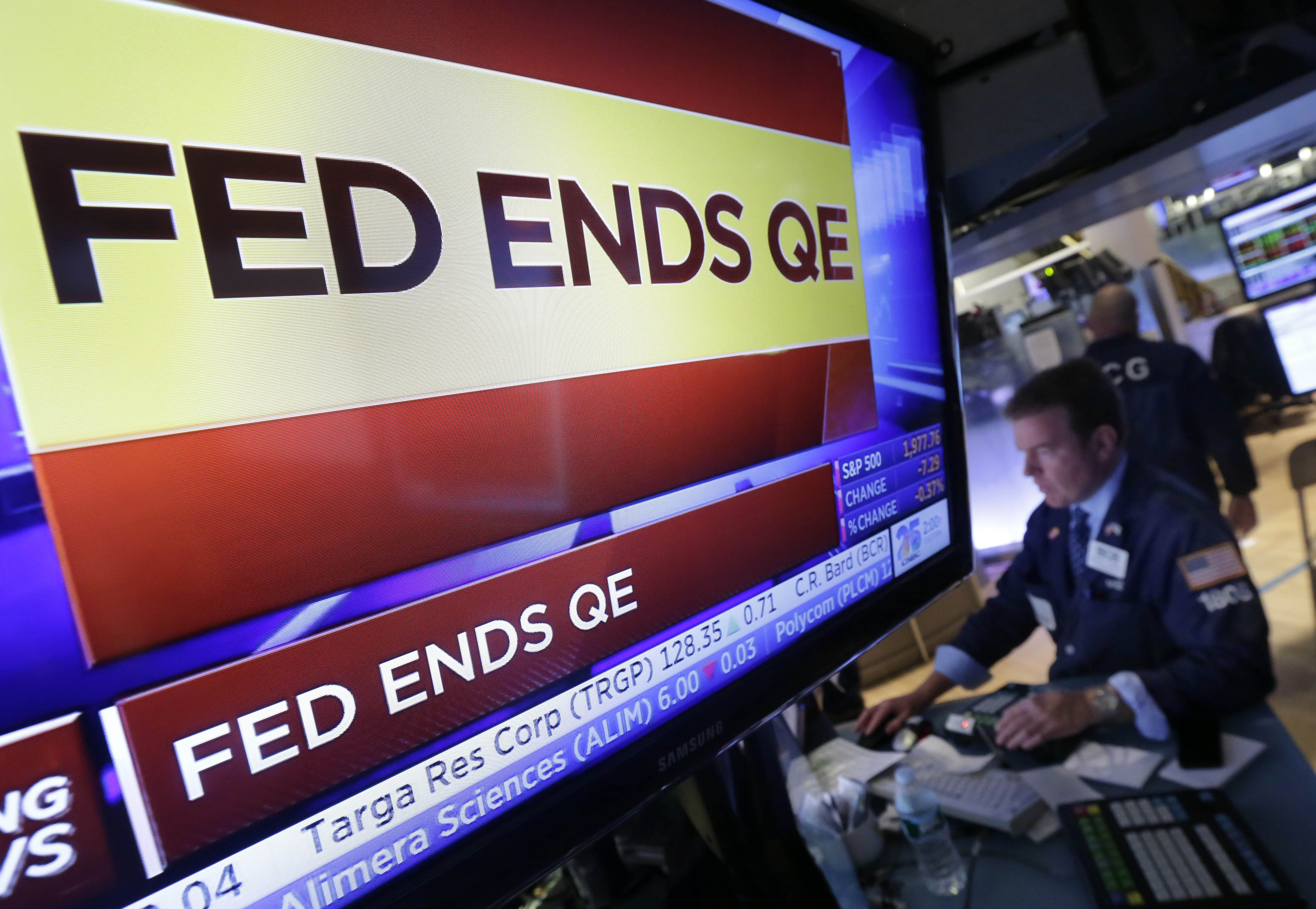 The Fed decided to end quantitative easing in October.