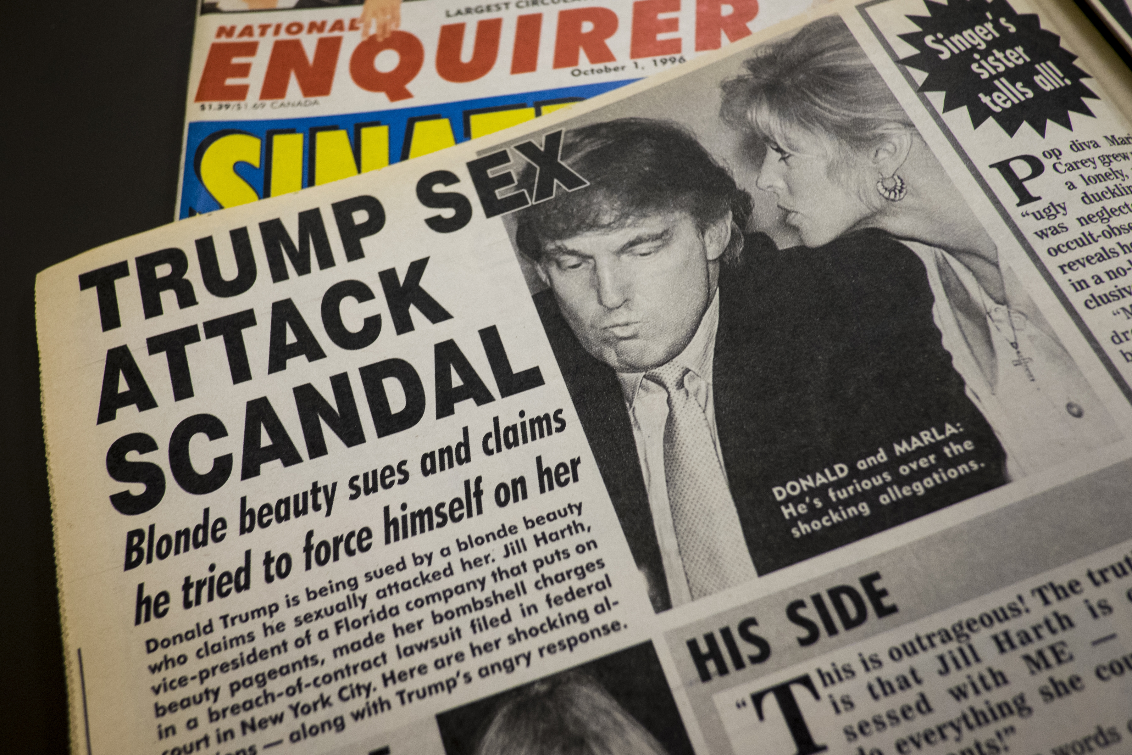 A story about the lawsuit against Donald Trump ran in the National Inquirer on October 1, 1996.