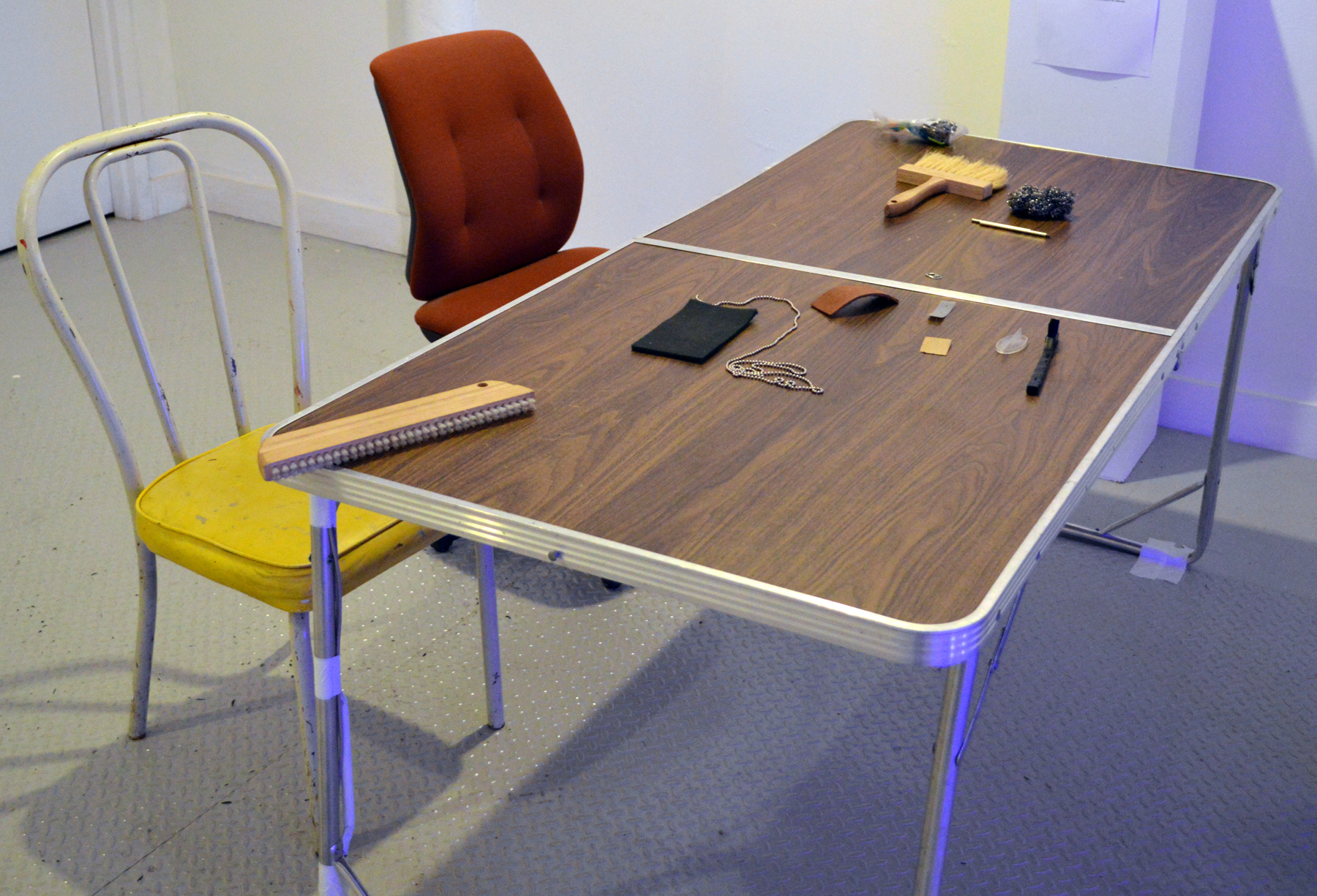 Vic Rawlings’s “Amplified Table” at Distillery Gallery.