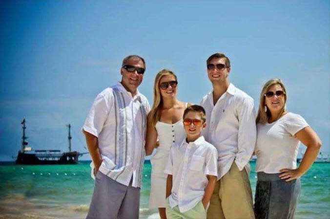 Sean Copeland (left) and his son Brodie, 11, (center) were killed in the Nice attack Thursday night.