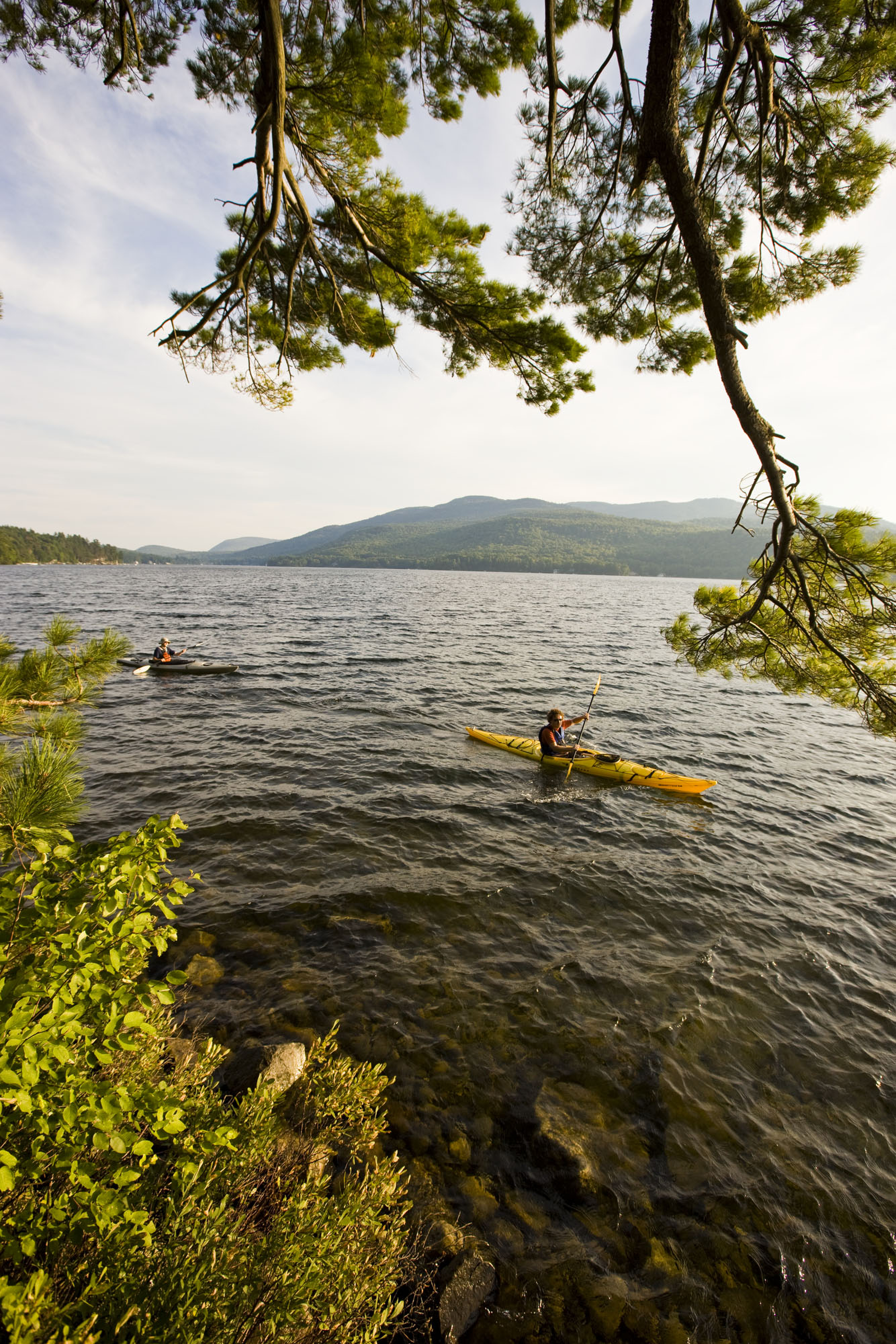 Rent kayaks and explore the lake.