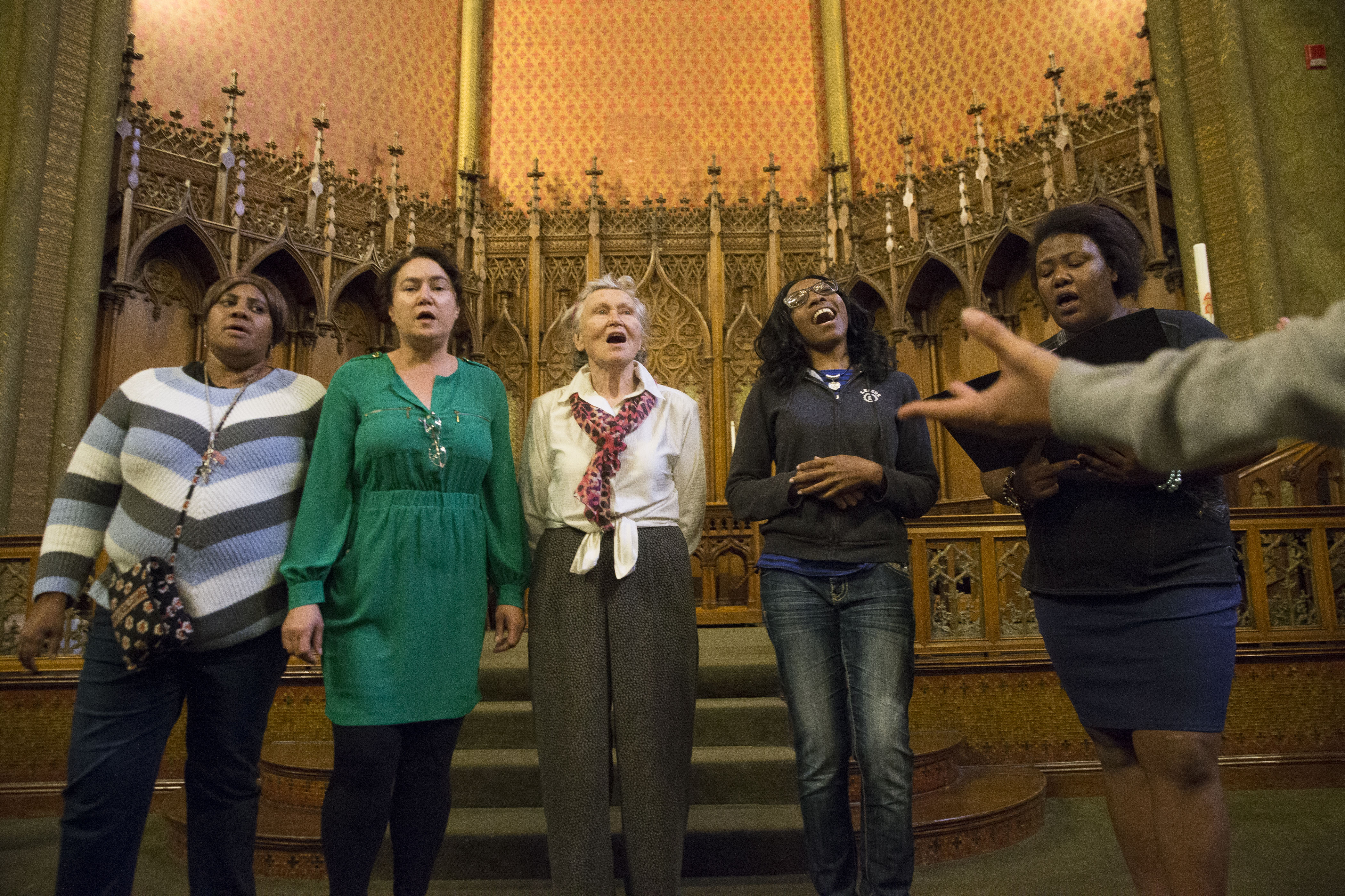 Eureka Fellows (from left) Erica Harris, Maria Acevedo, Lidiya P., Kenyetta Lattimore, and Rottisha Mewborn.