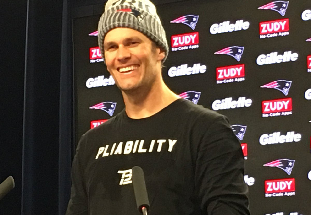 Brady used his wardrobe to send a message.