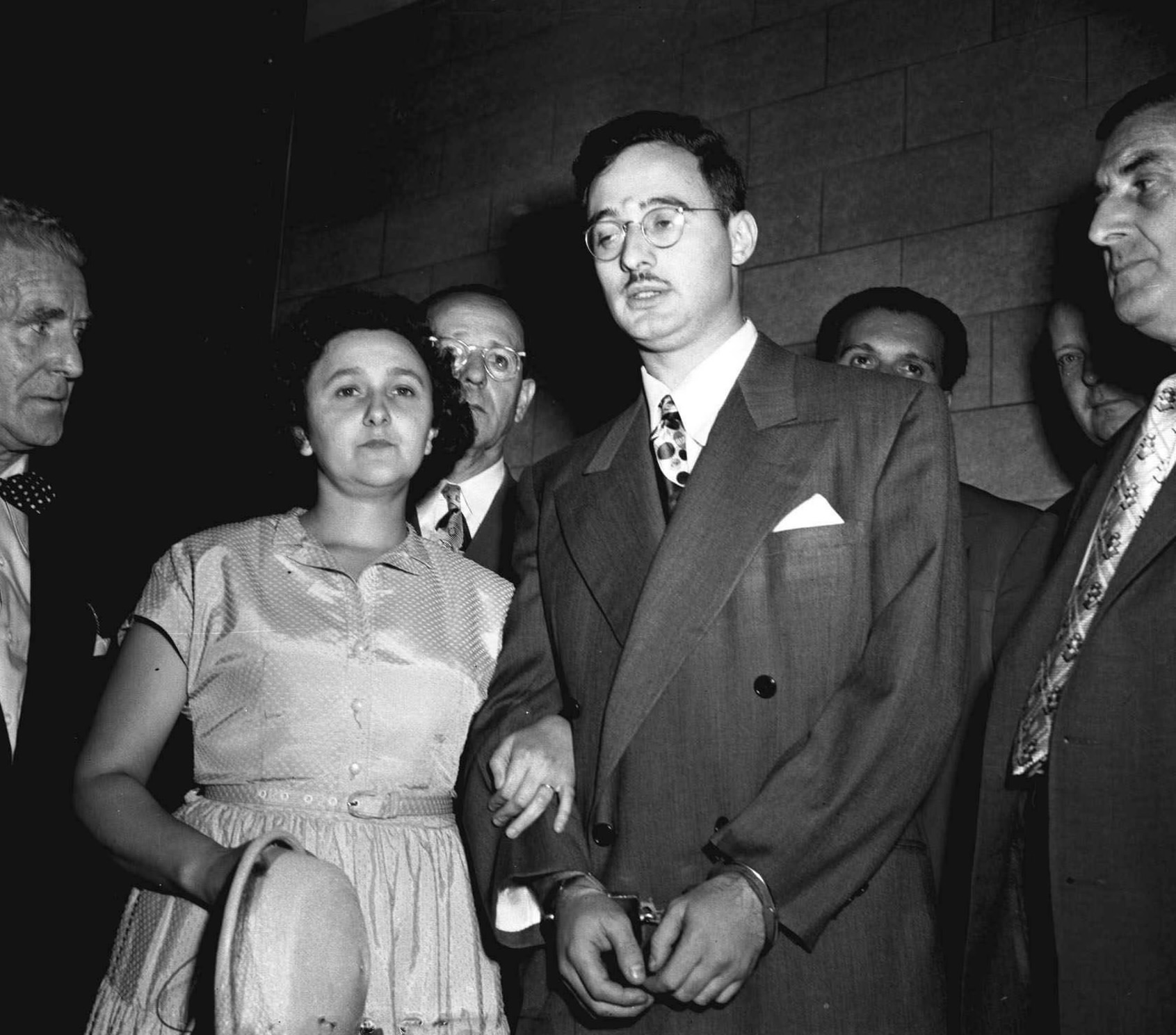 Ethel and Julius Rosenberg are shown during their 1951 trial for espionage in New York City.