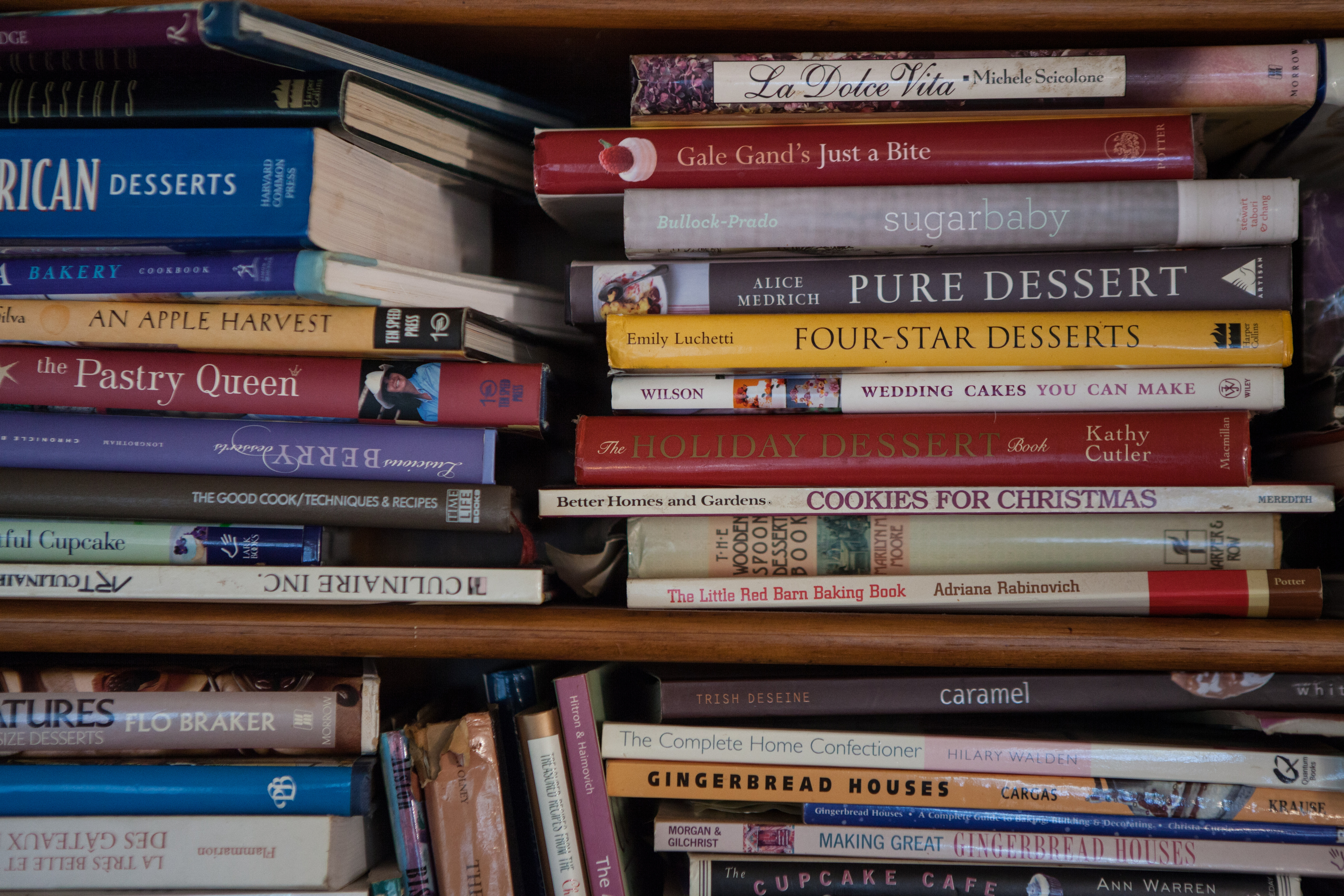 Wilson’s cookbooks in her kitchen.