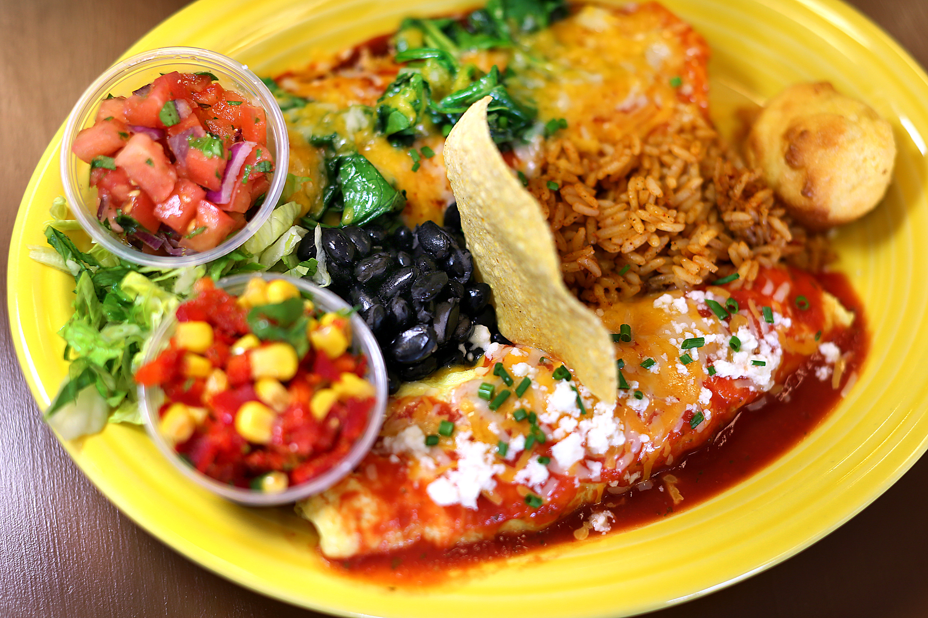 The vegetarian luncheon special at Little Carmen’s in Norwell. (Globe staff photo by John Tlumacki)