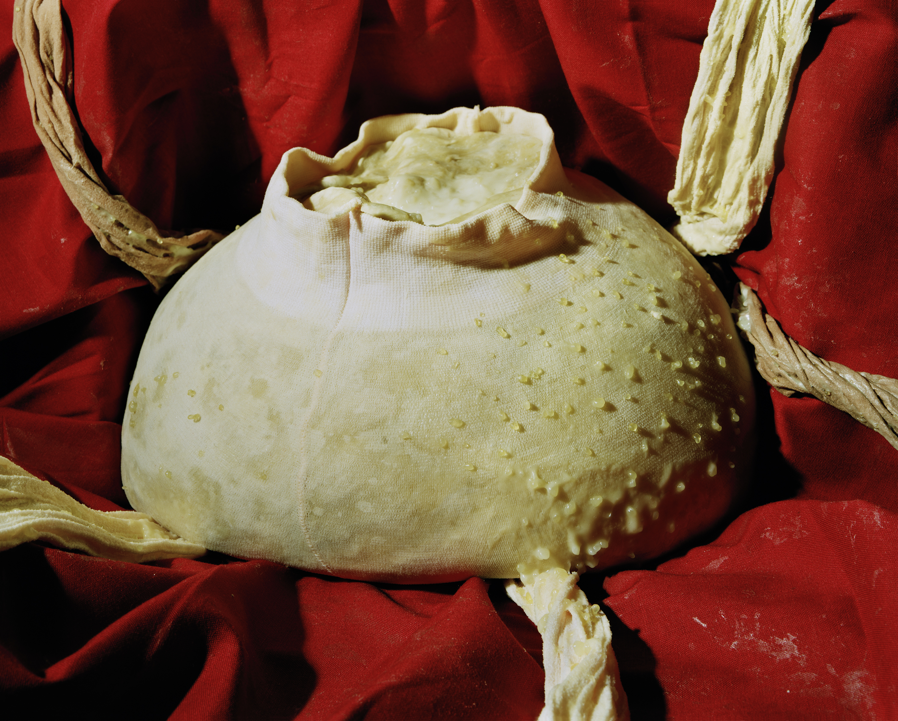 For “Bloatation,” Kathryn Parker Almanas filled a cheesecloth sack with dough and tapioca.