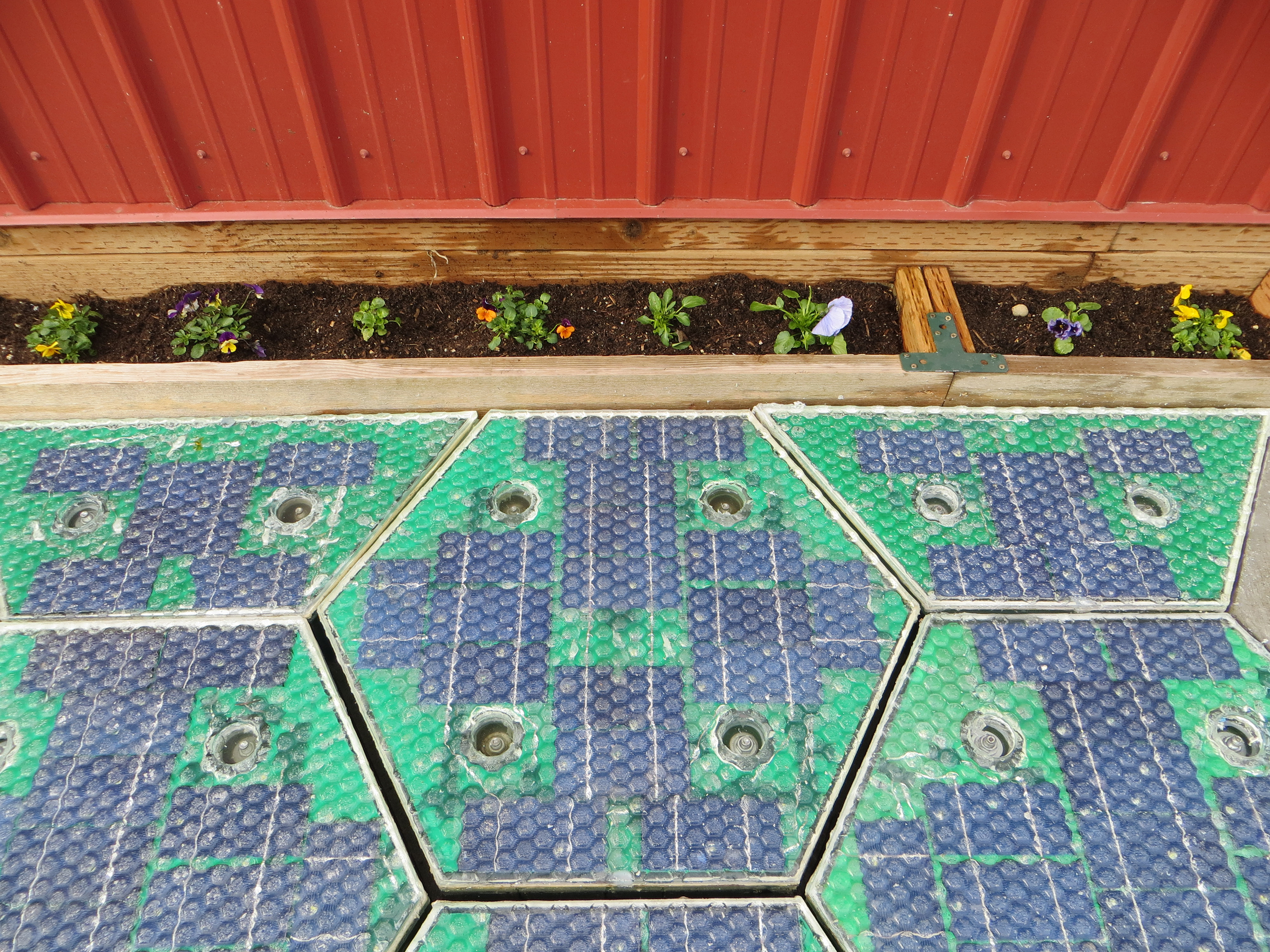 A prototype of parking lot using solar panels.