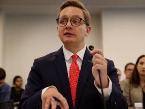 David Seltz, executive director of the Health Policy Commission, at a commission meeting in October.