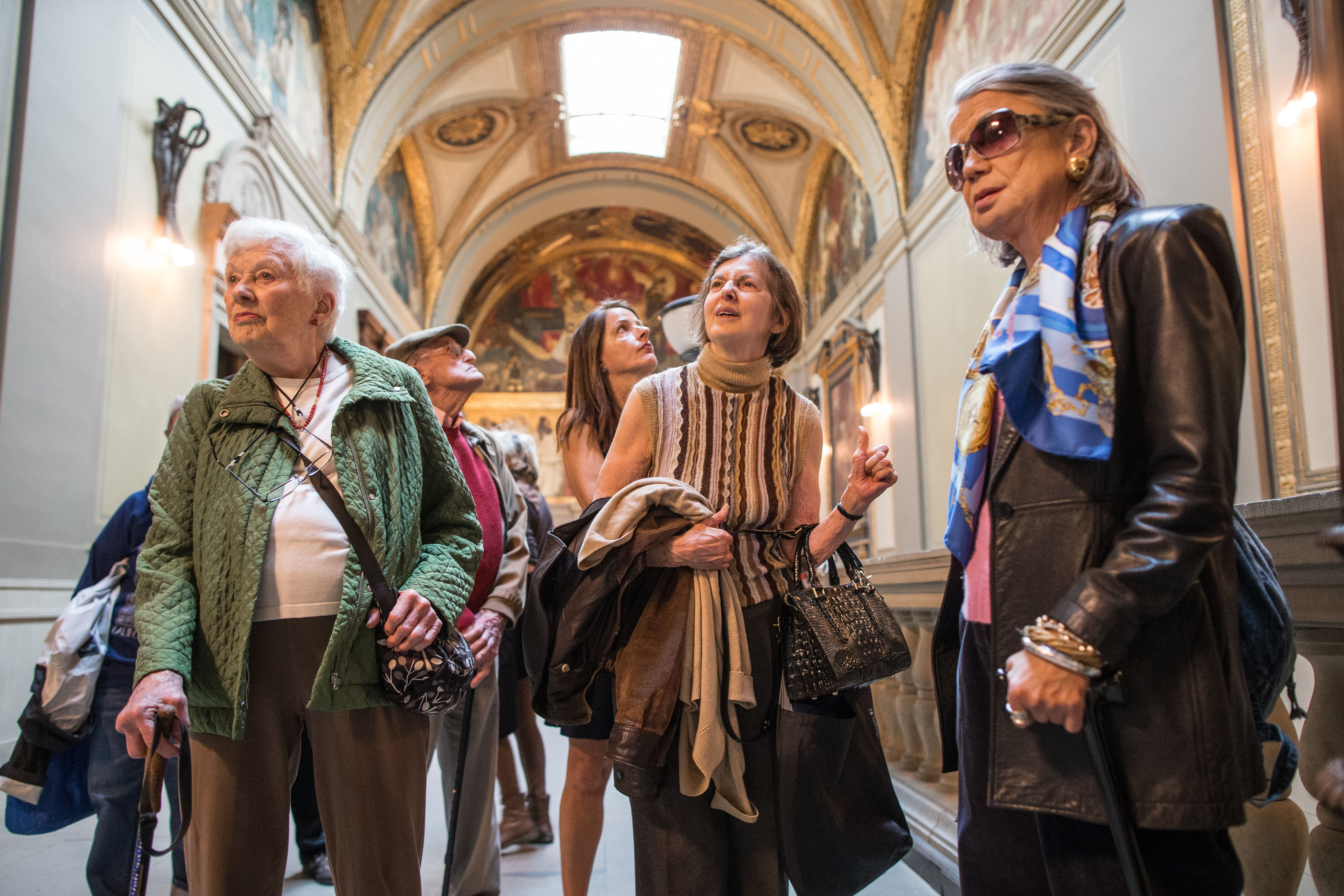Dorothy Leef, Miriam Kanter, and Ora Damon took a tour of the Boston Public Library set up by Beacon Hill Village. Members live in their own homes but pay annual dues for a variety of social, educational, and intellectual programs and activities, access to transportation, and referrals to vetted services, including home health care.