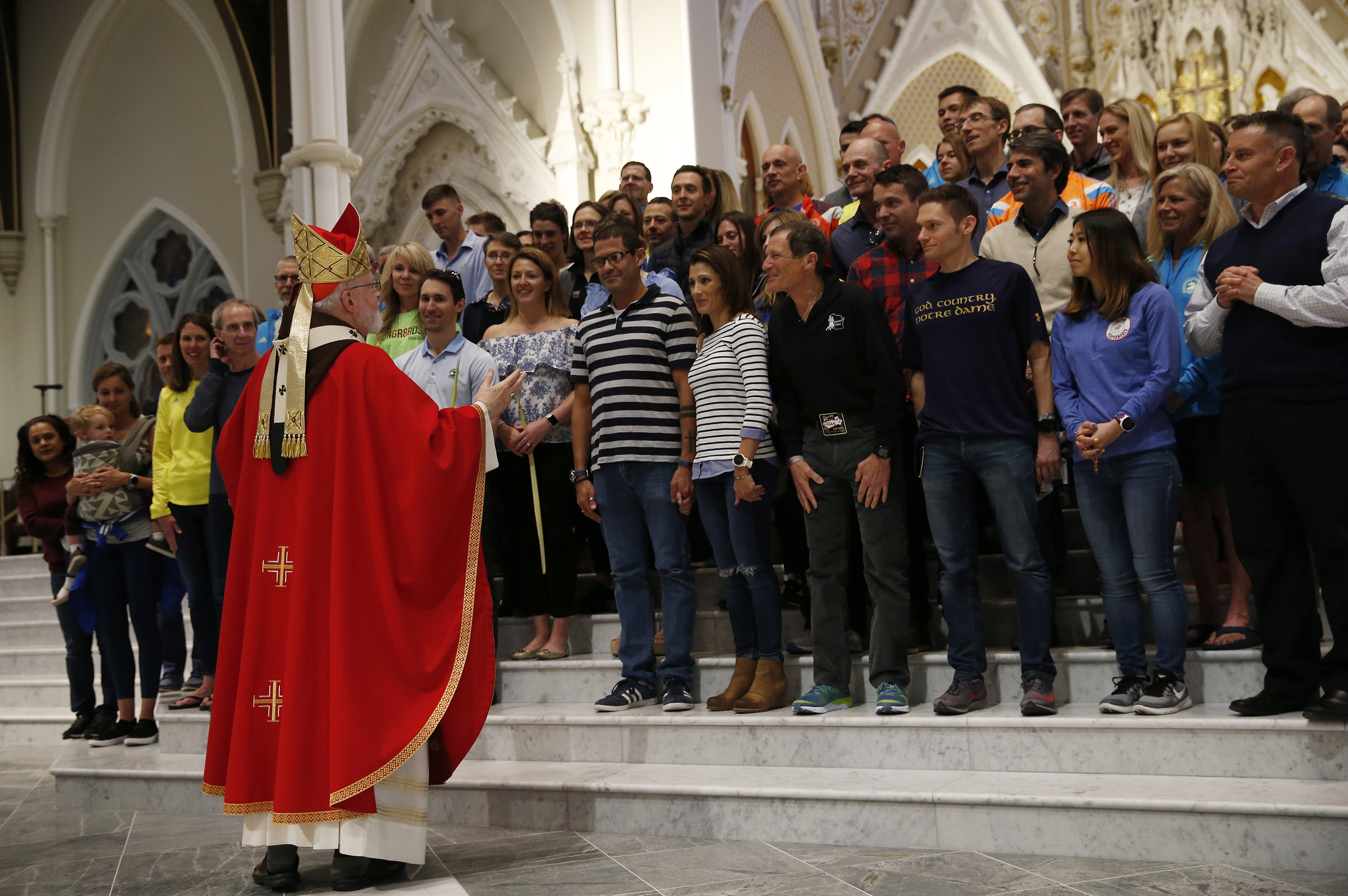 Cardinal O’Malley blessed runners in Monday’s Boston Marathon.