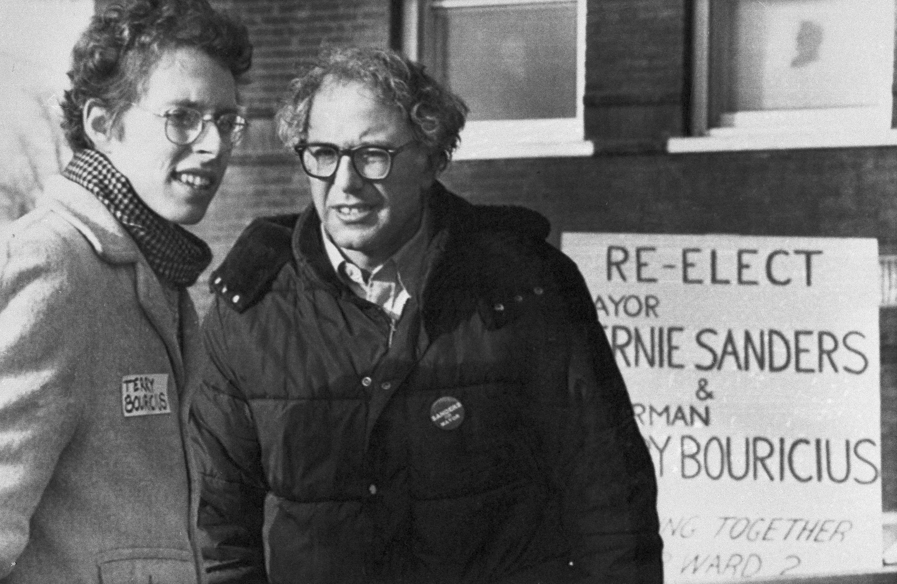 Terry Bouricius with Bernie Sanders in 1983.