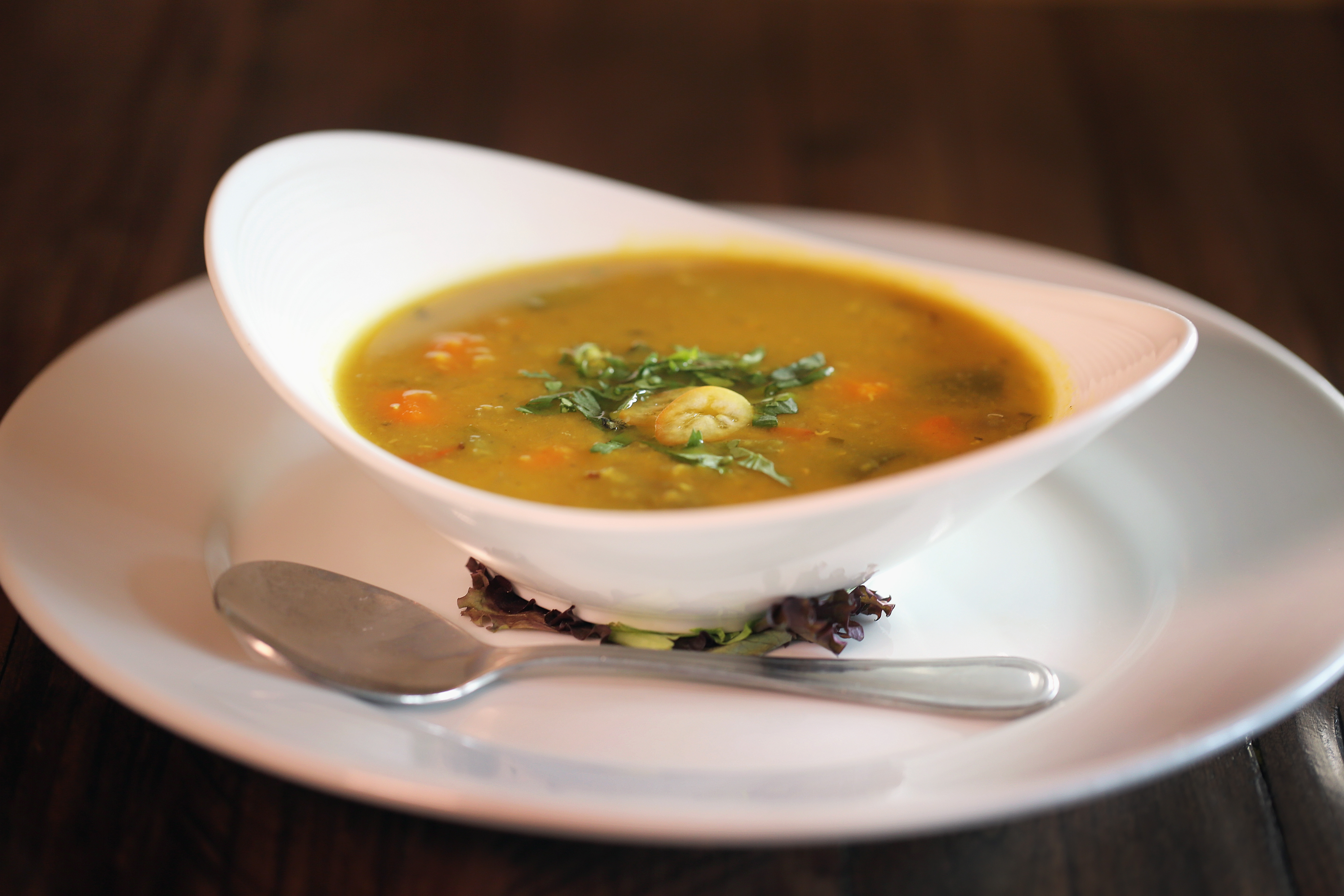 Red lentil soup.