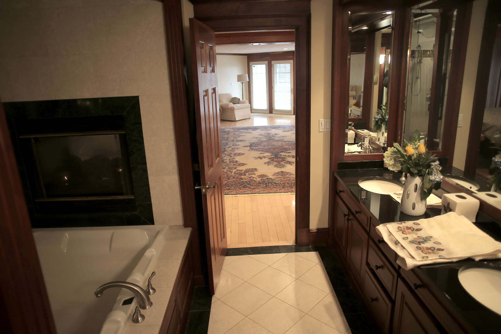 The master bath.