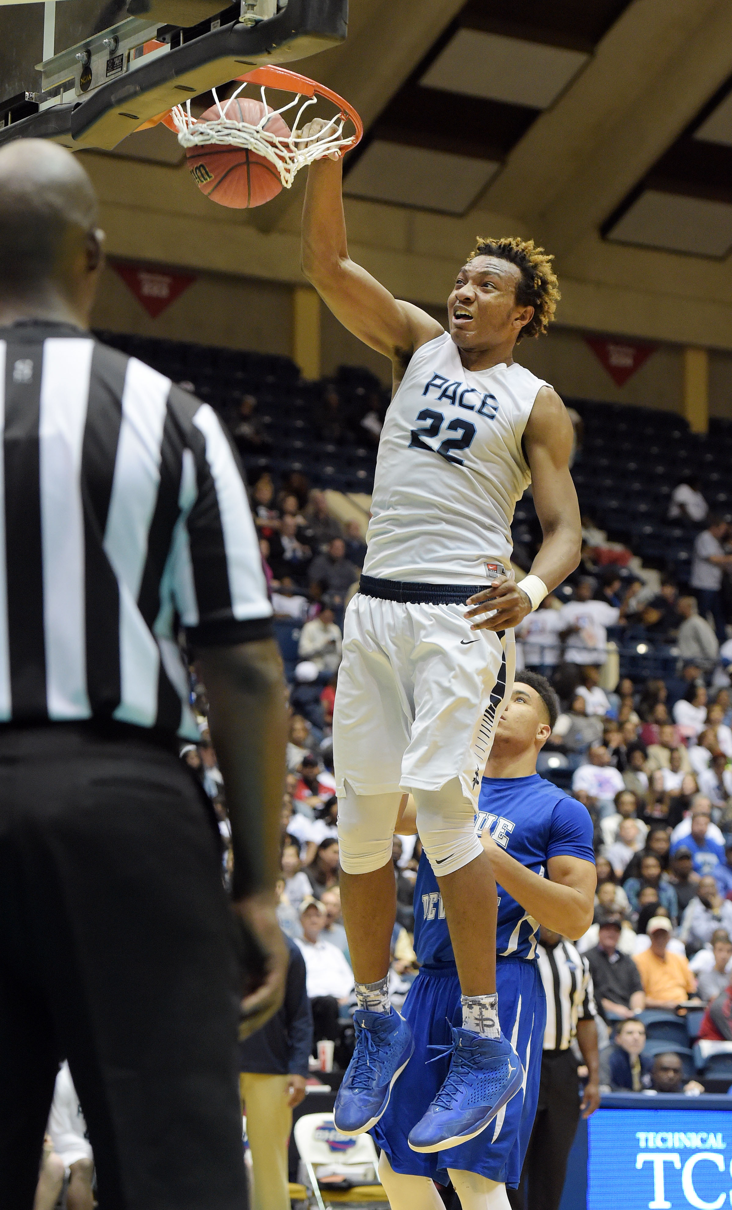 Wendell Carter Jr. throws down a dunk for Pace Academy during a Georgia state tournament game in March.