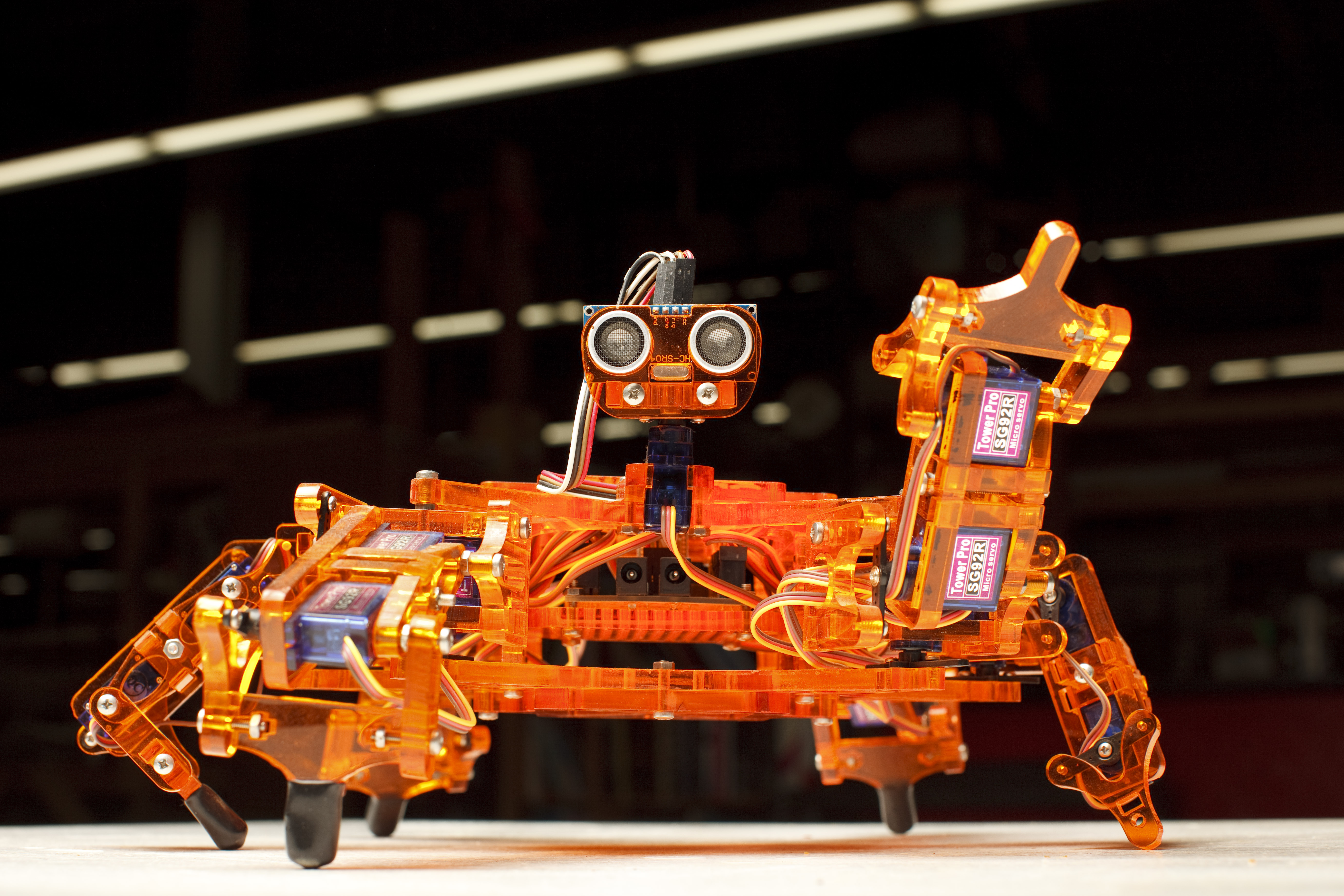 Hexy, made from an ArcBotics kit, the original of which was crafted at the Asylum.