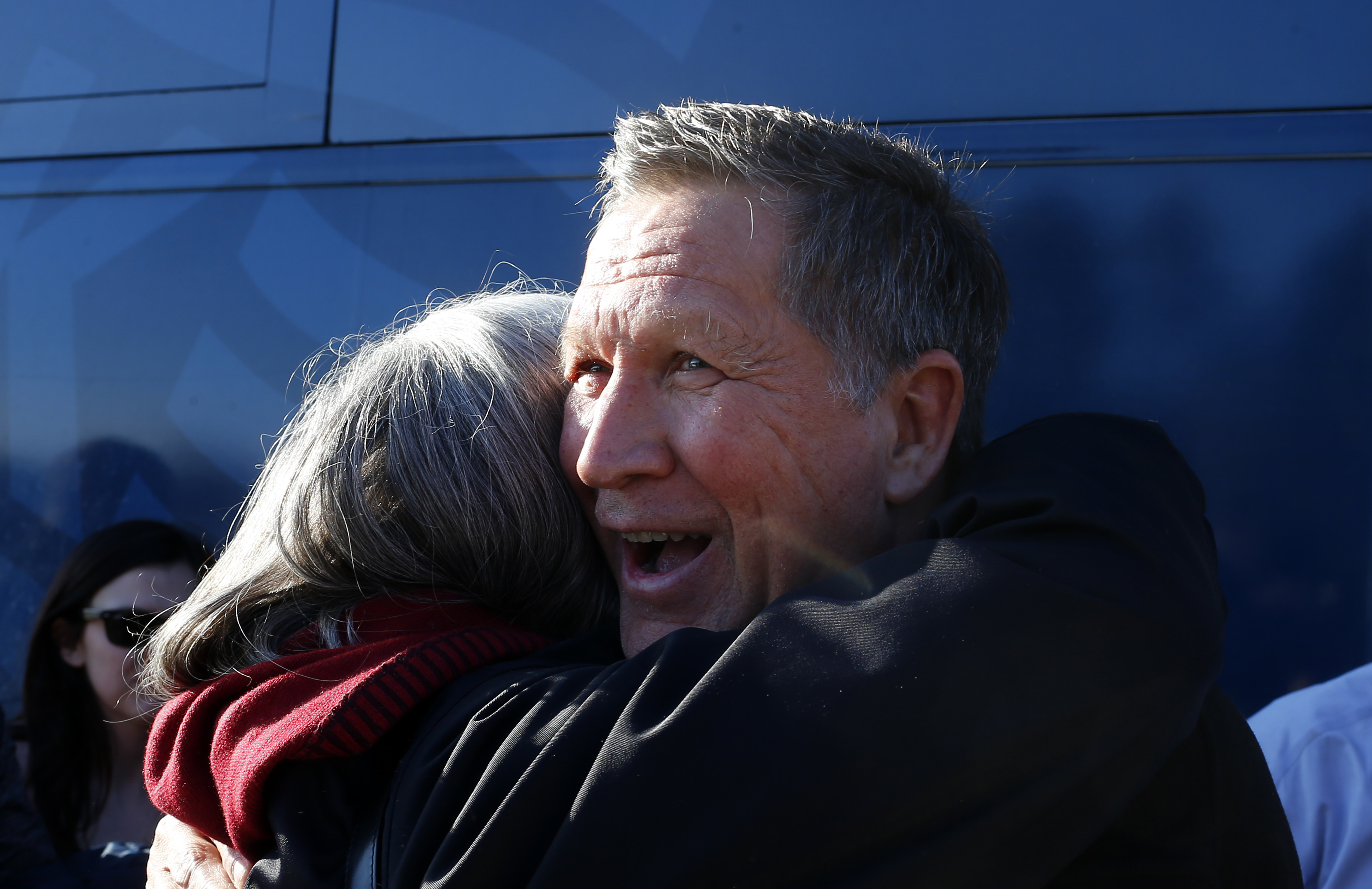 John Kasich told a crowd of more than 400, “I can’t believe you’re all here” at Concord High School Sunday. “It’s just little old me.”