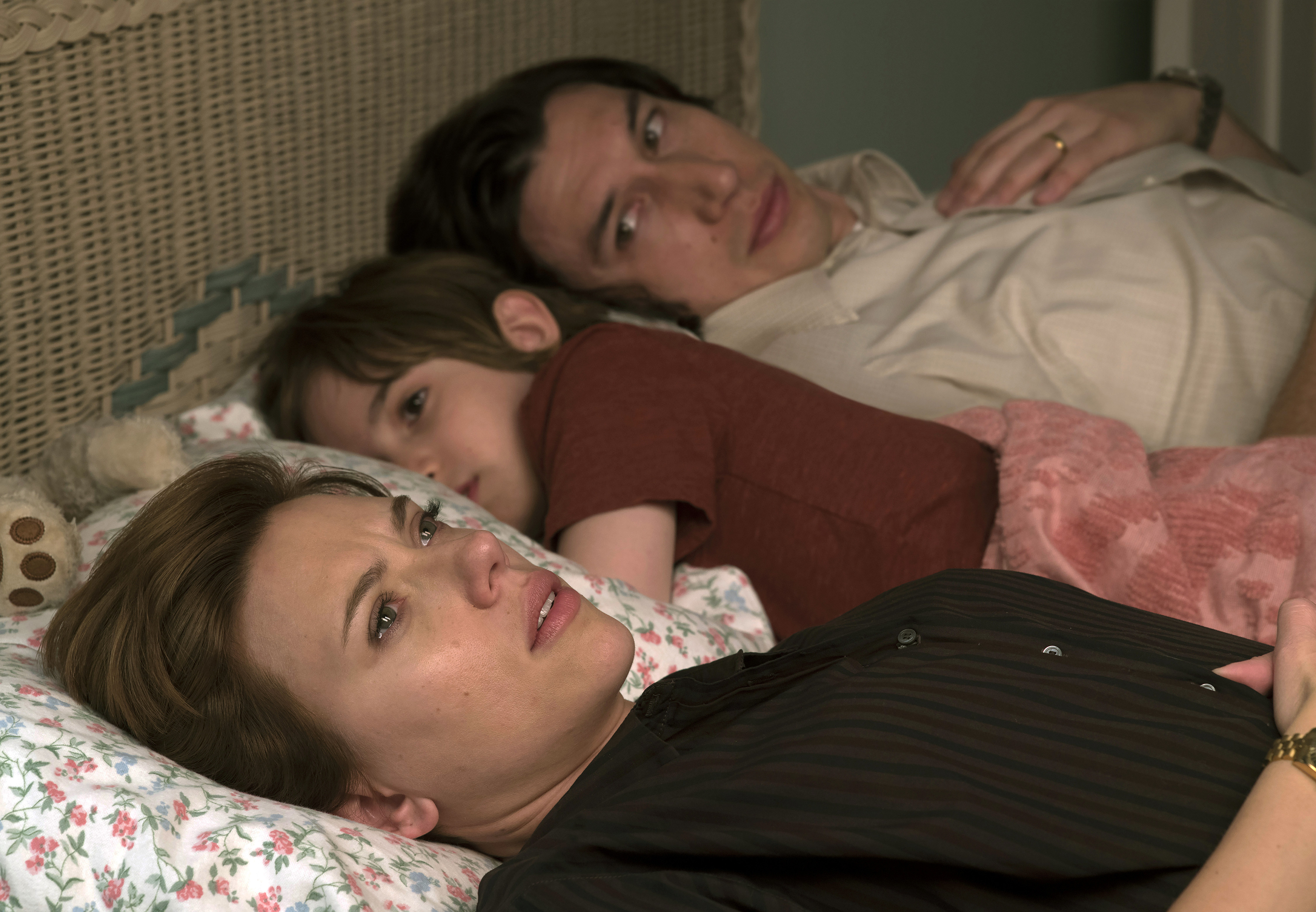 Scarlett Johansson, Azhy Robertson, and Adam Driver in "Marriage Story."