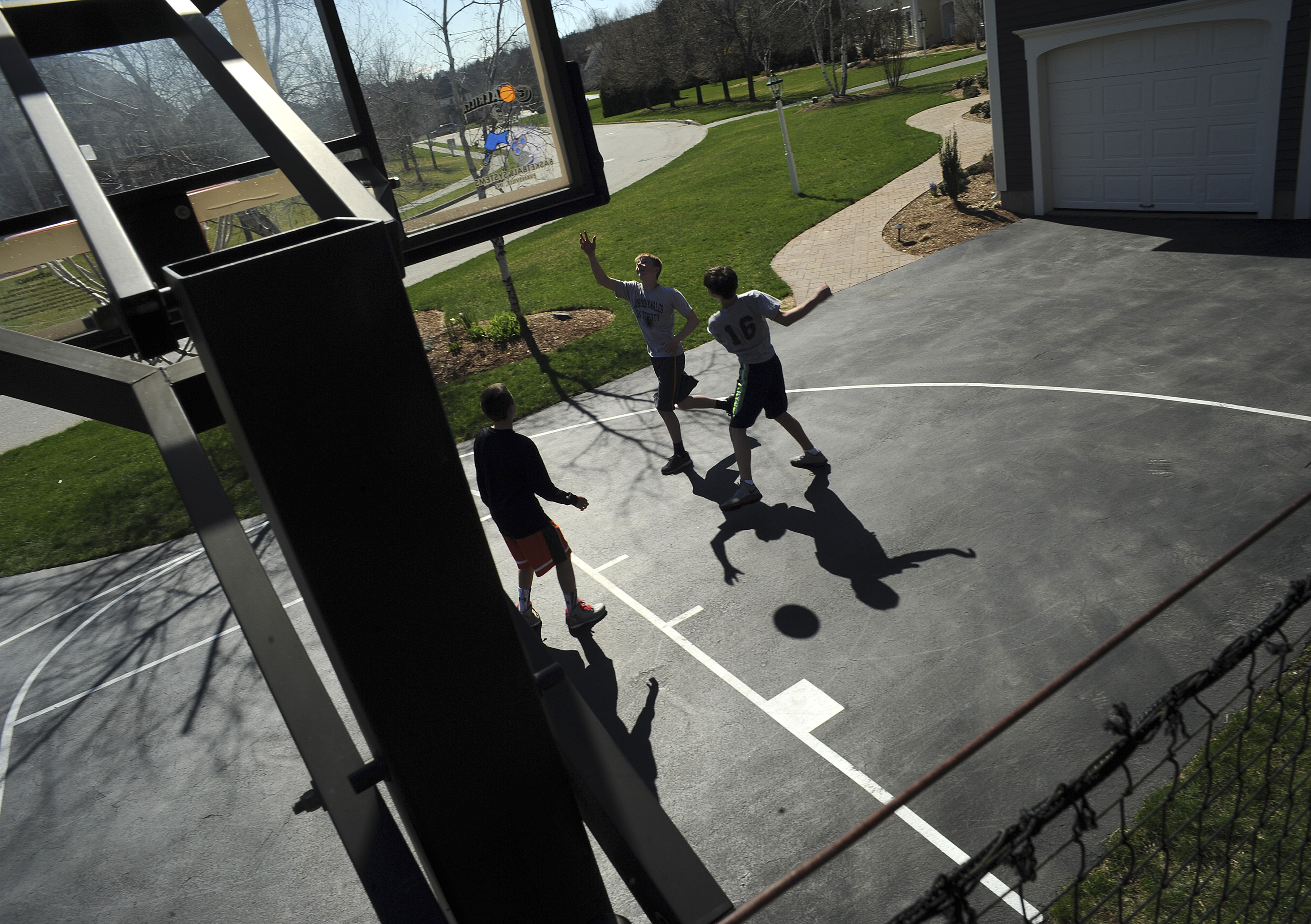 The court at the Nichols’s family home.