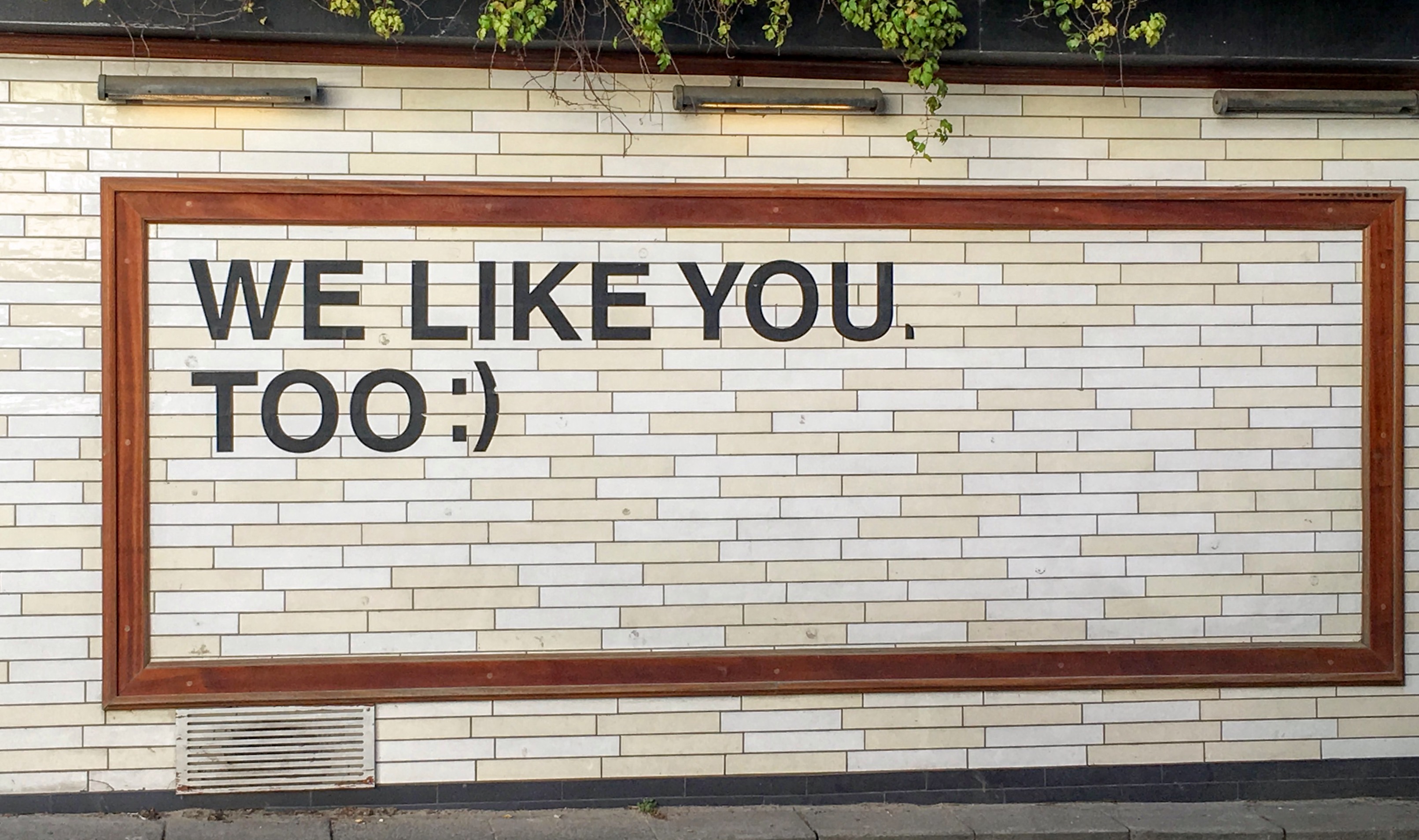 A sign at a cafe on Rothschild Boulevard says it all.
