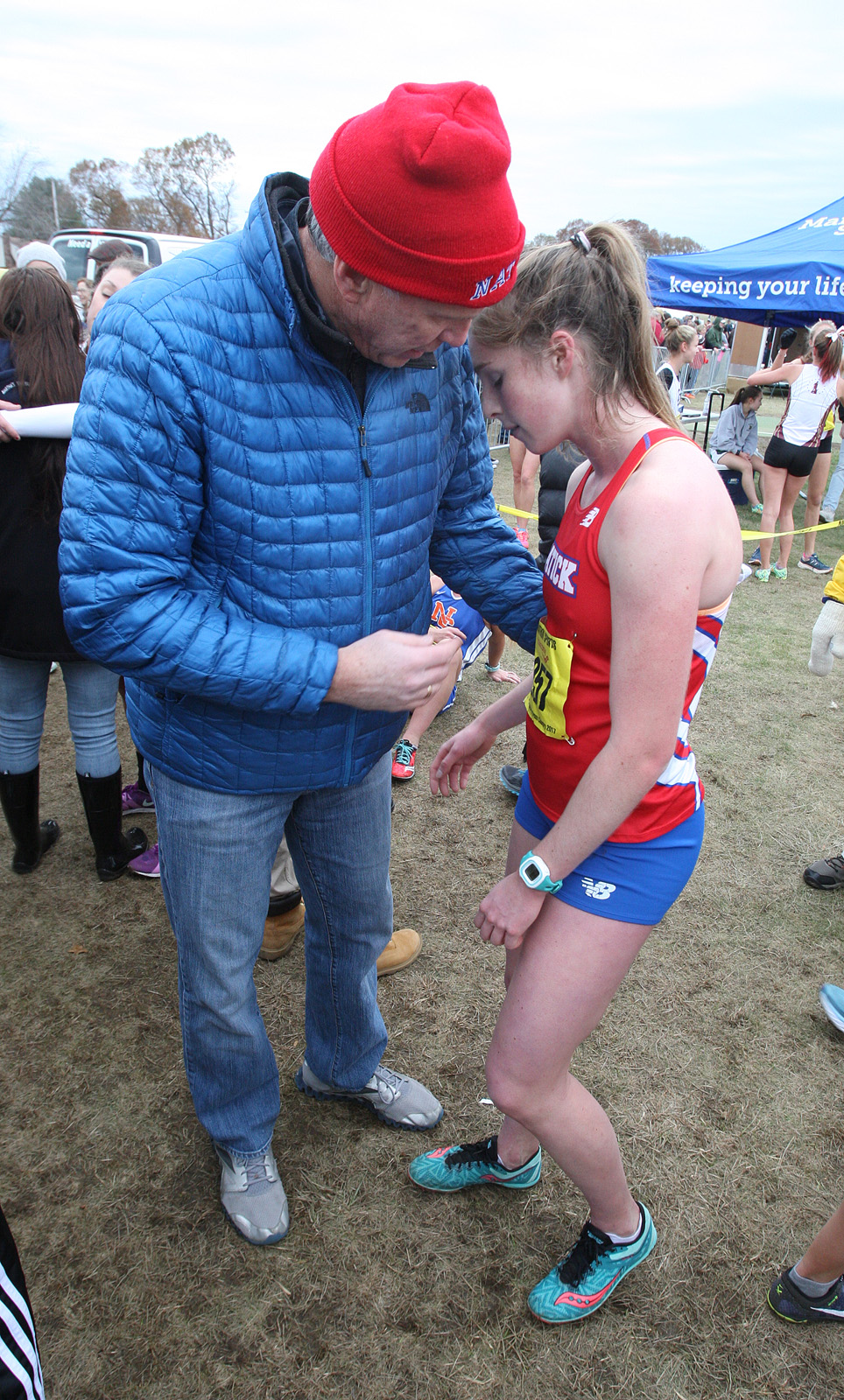 Grace Connolly and her father, Mike.