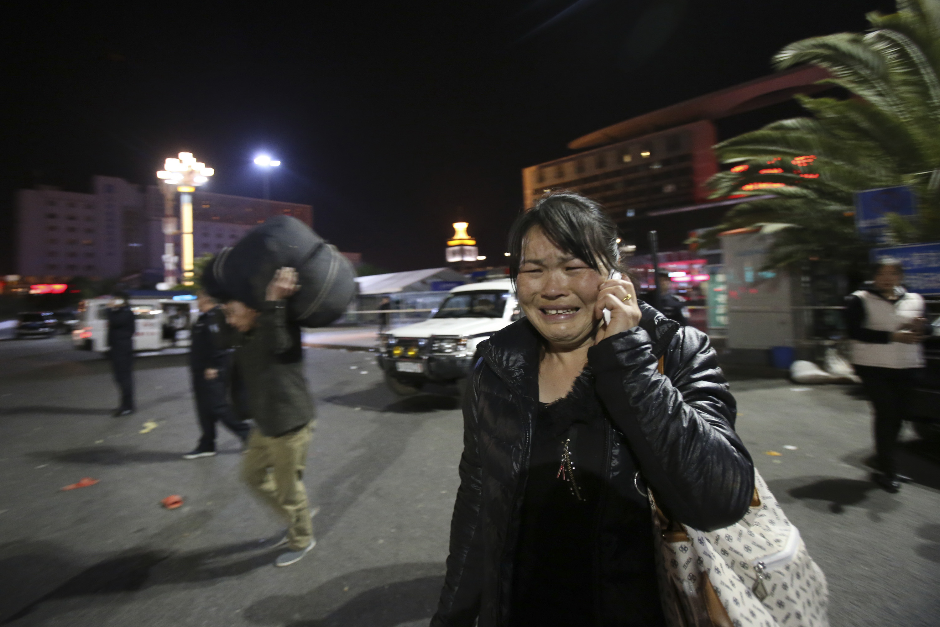 A woman fled after the depot was attacked.