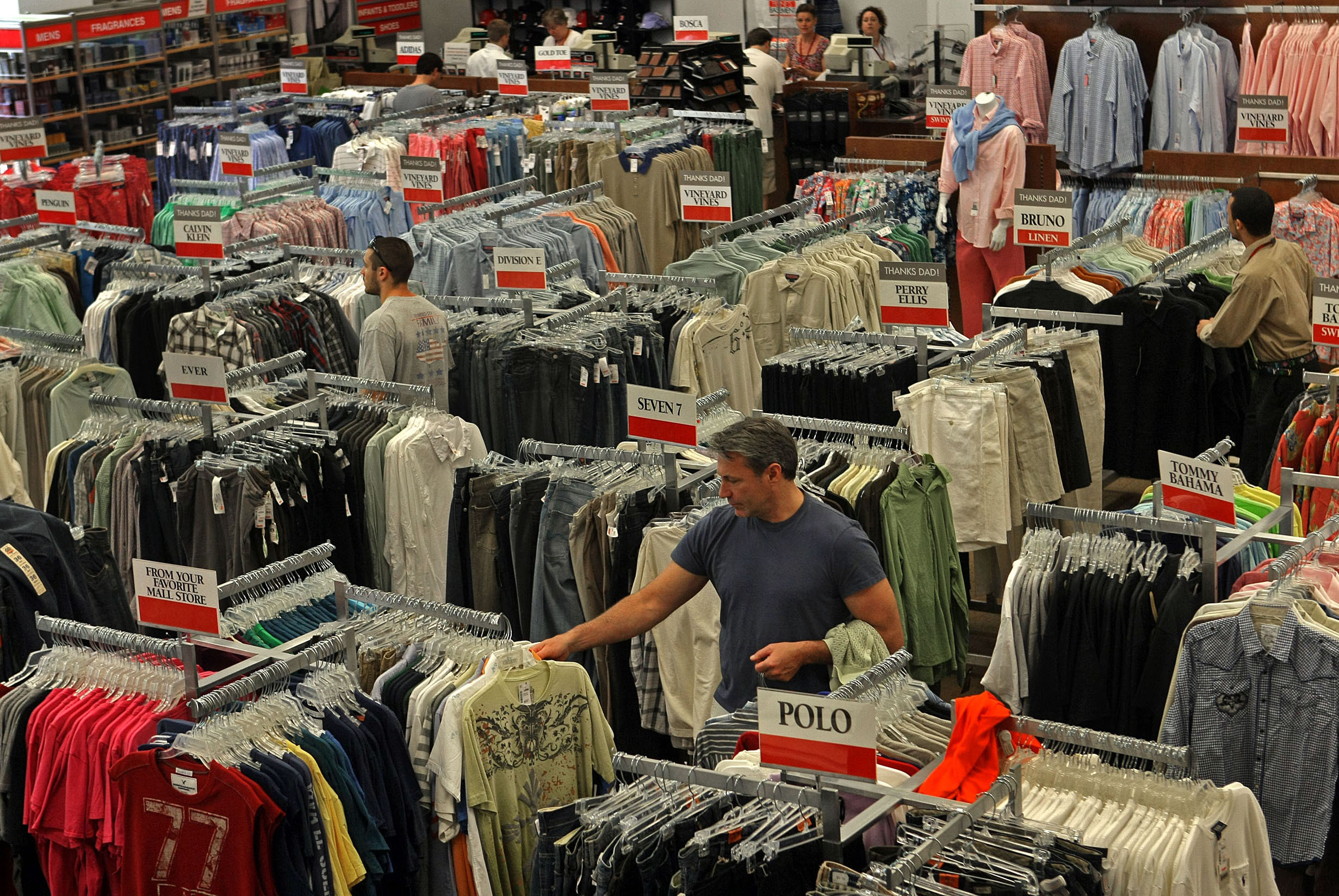 A shopper went through the racks at a Filene’s Basement store in 2009.