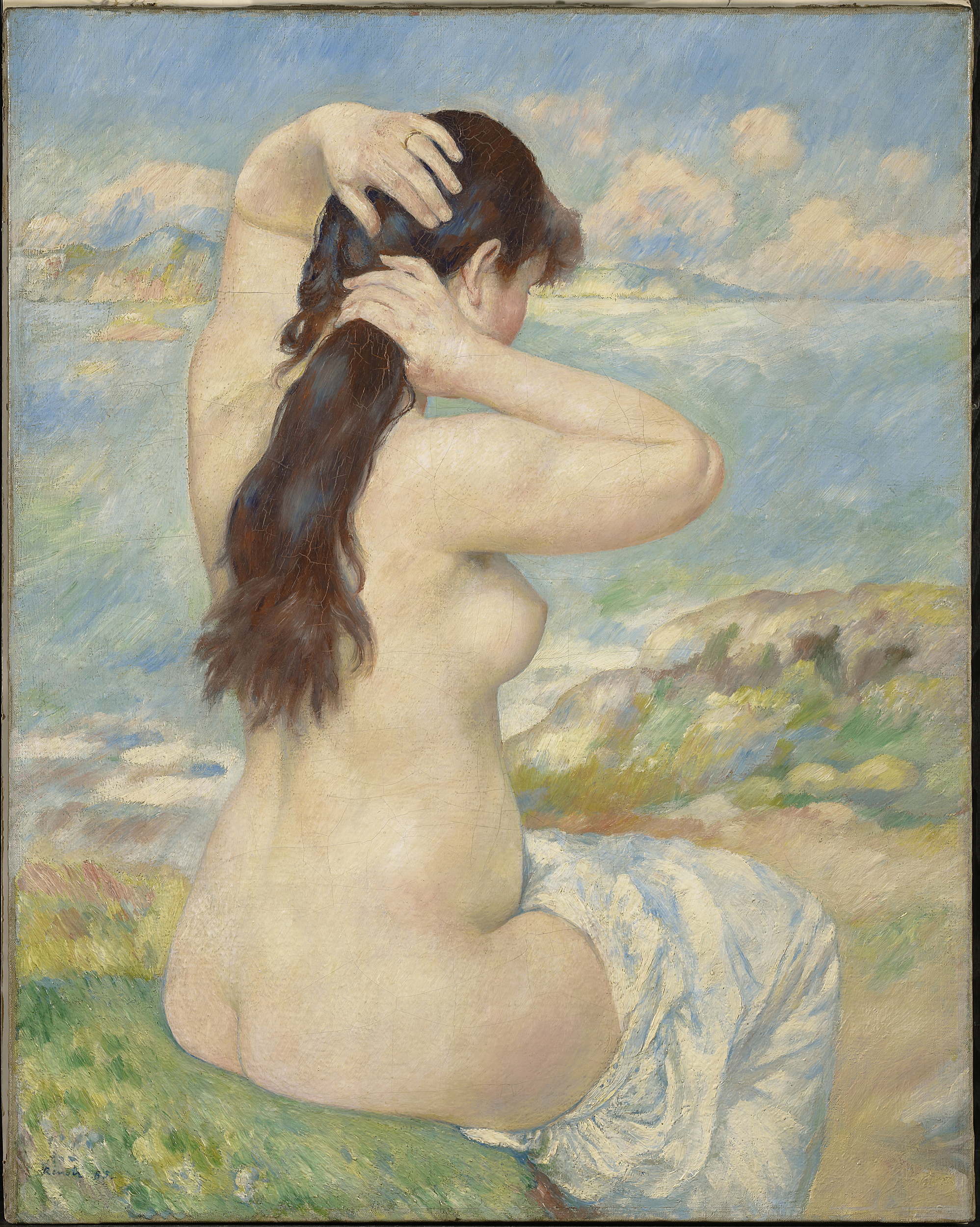 Pierre-Auguste Renoir, Bather Arranging Her Hair, at the Clark Art Institute starting June 8.