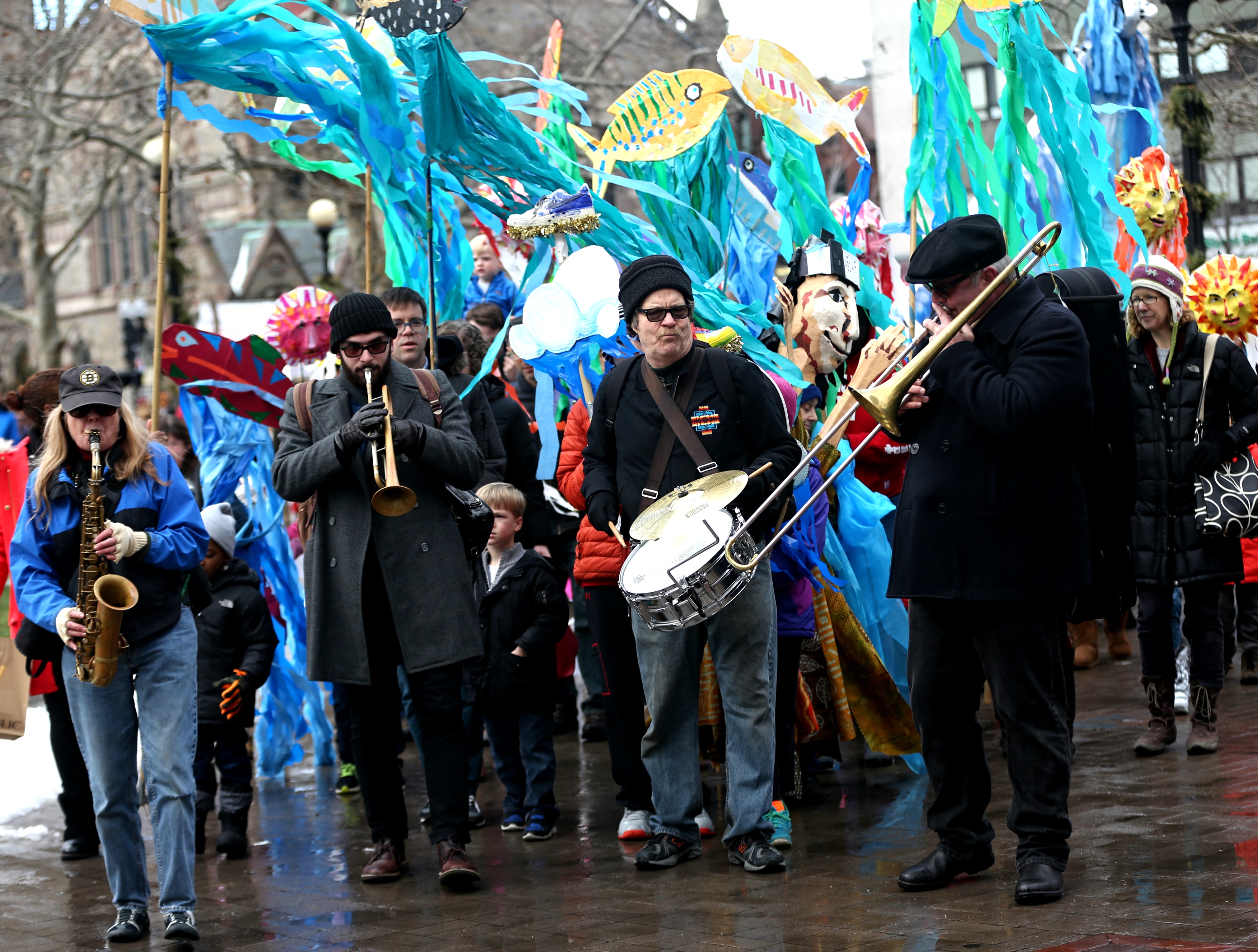 First Night parade in Copley Square.