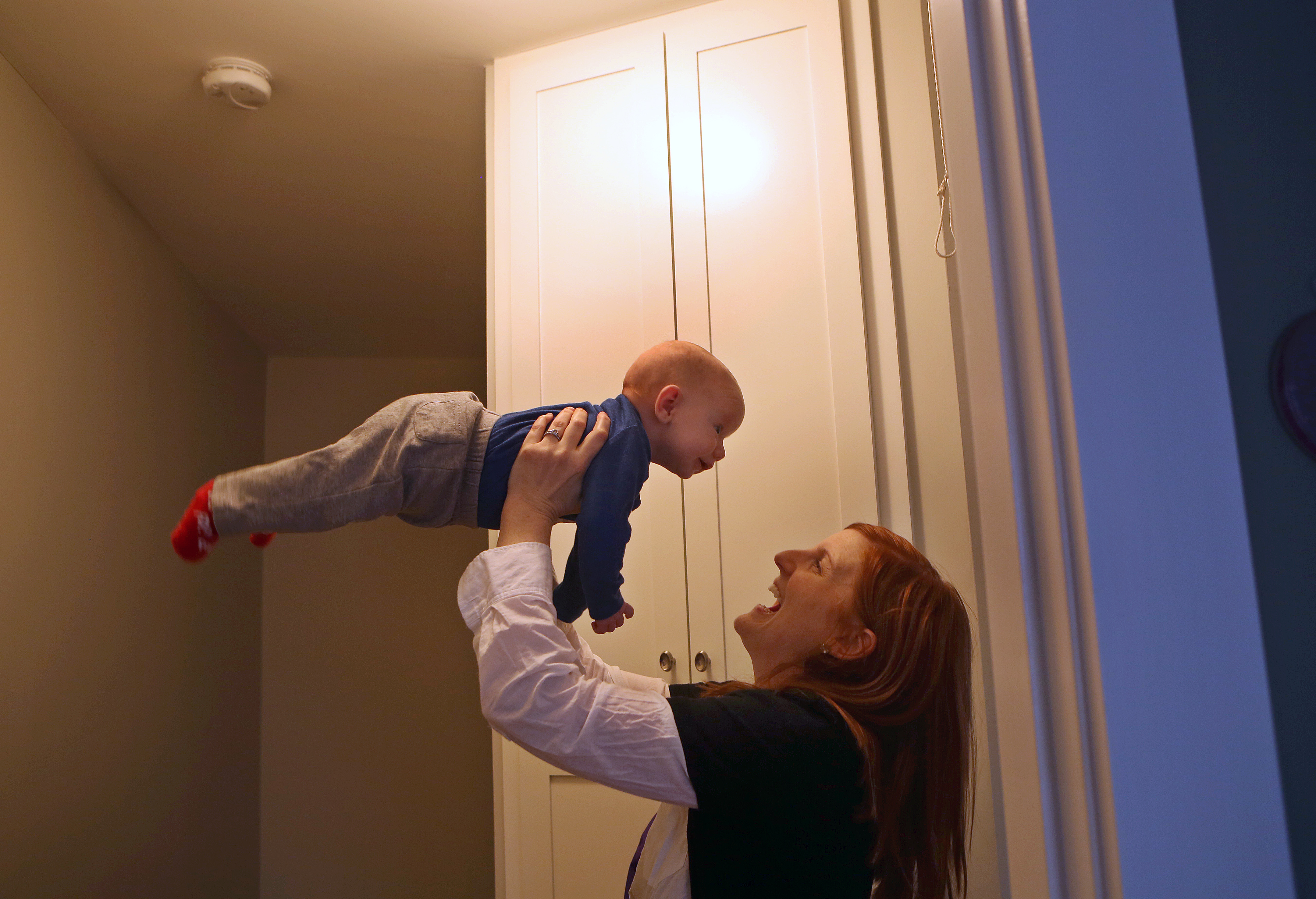 Lori Murphy of Roslindale, with her son Graham Abeita-Murphy, received perinatal support from Divya Kumar, a postpartum doula.